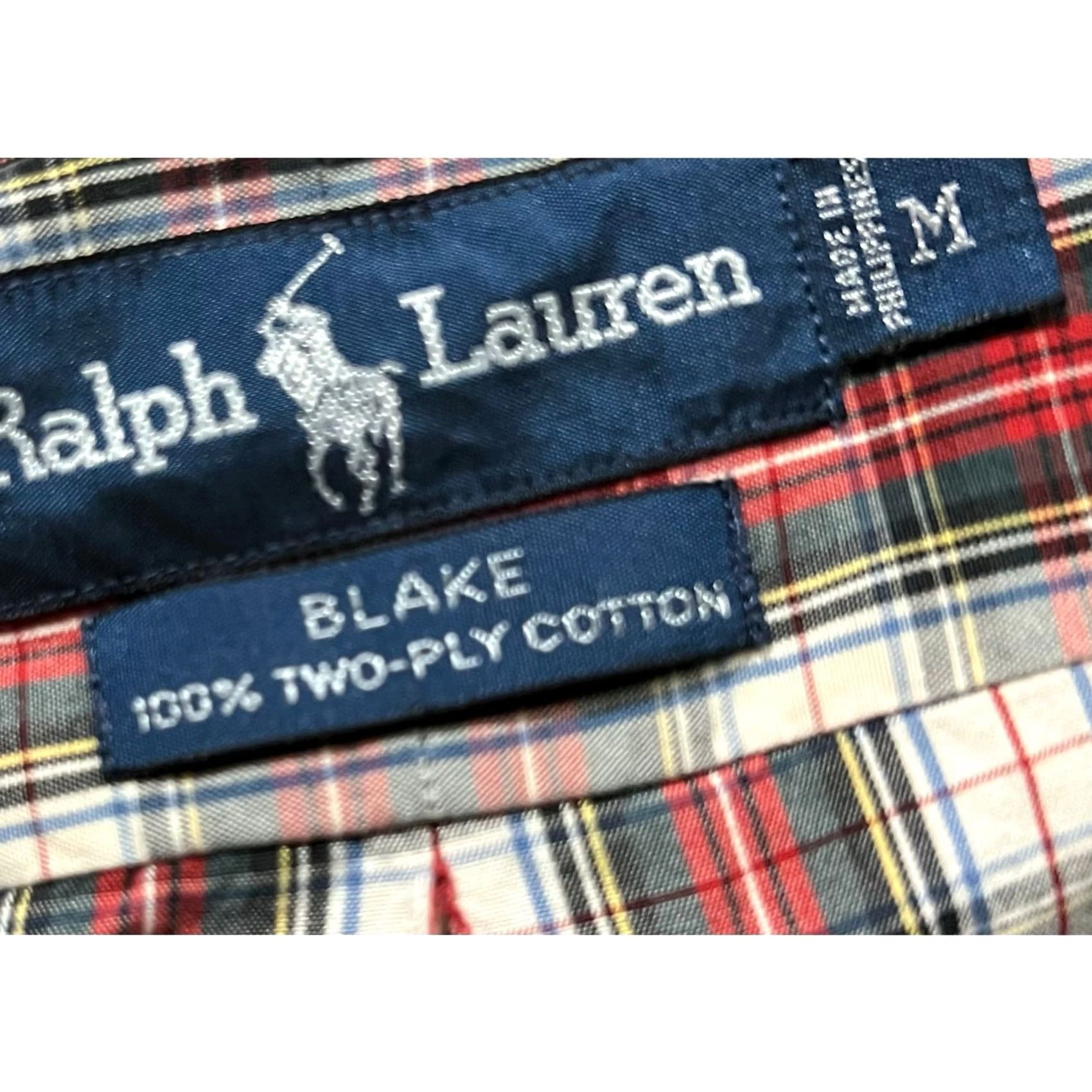 Ralph Lauren Ralph Lauren Blake Shirt Men Medium Long Sleeve Button Up Plaid 2-Ply Cotton Red Size US M / EU 48-50 / 2 - 6 Thumbnail
