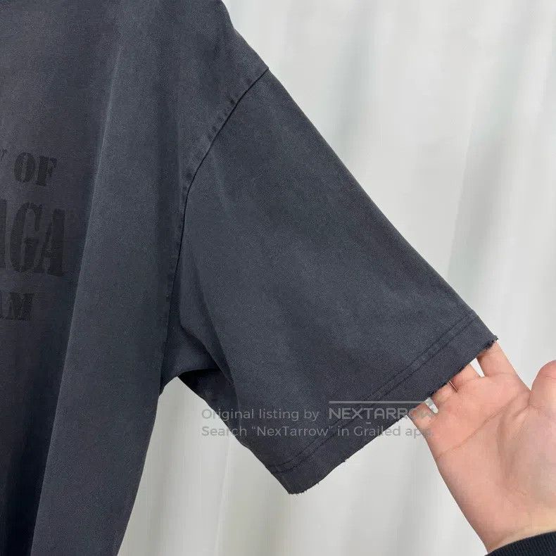 Balenciaga Balenciaga Water-Wash Print Letter Short Sleeve Size US M / EU 48-50 / 2 - 4 Thumbnail