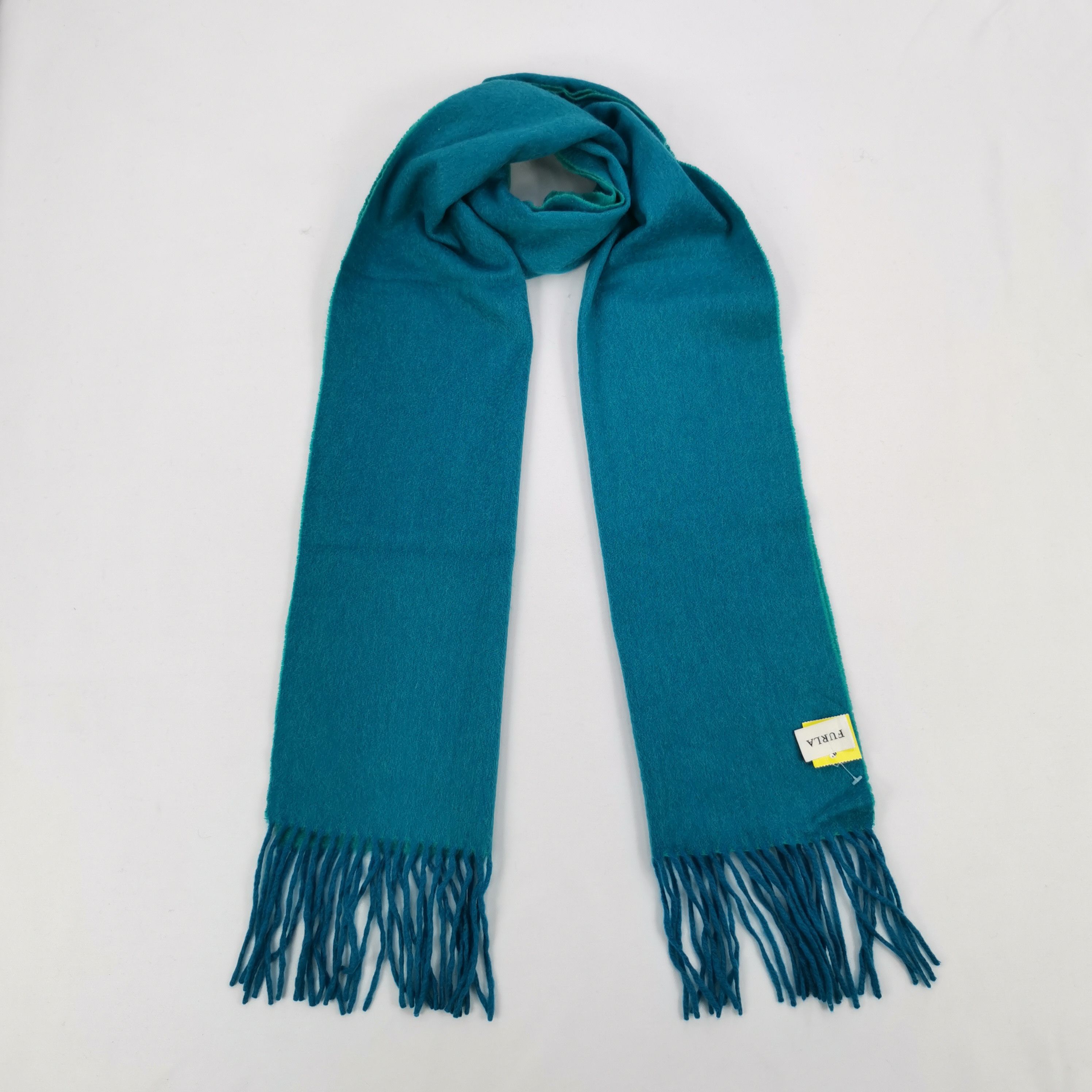 Japanese Brand Vintage FURLA Wool Scarf Muffler Fringe Scarves Size ONE SIZE - 1 Thumbnail
