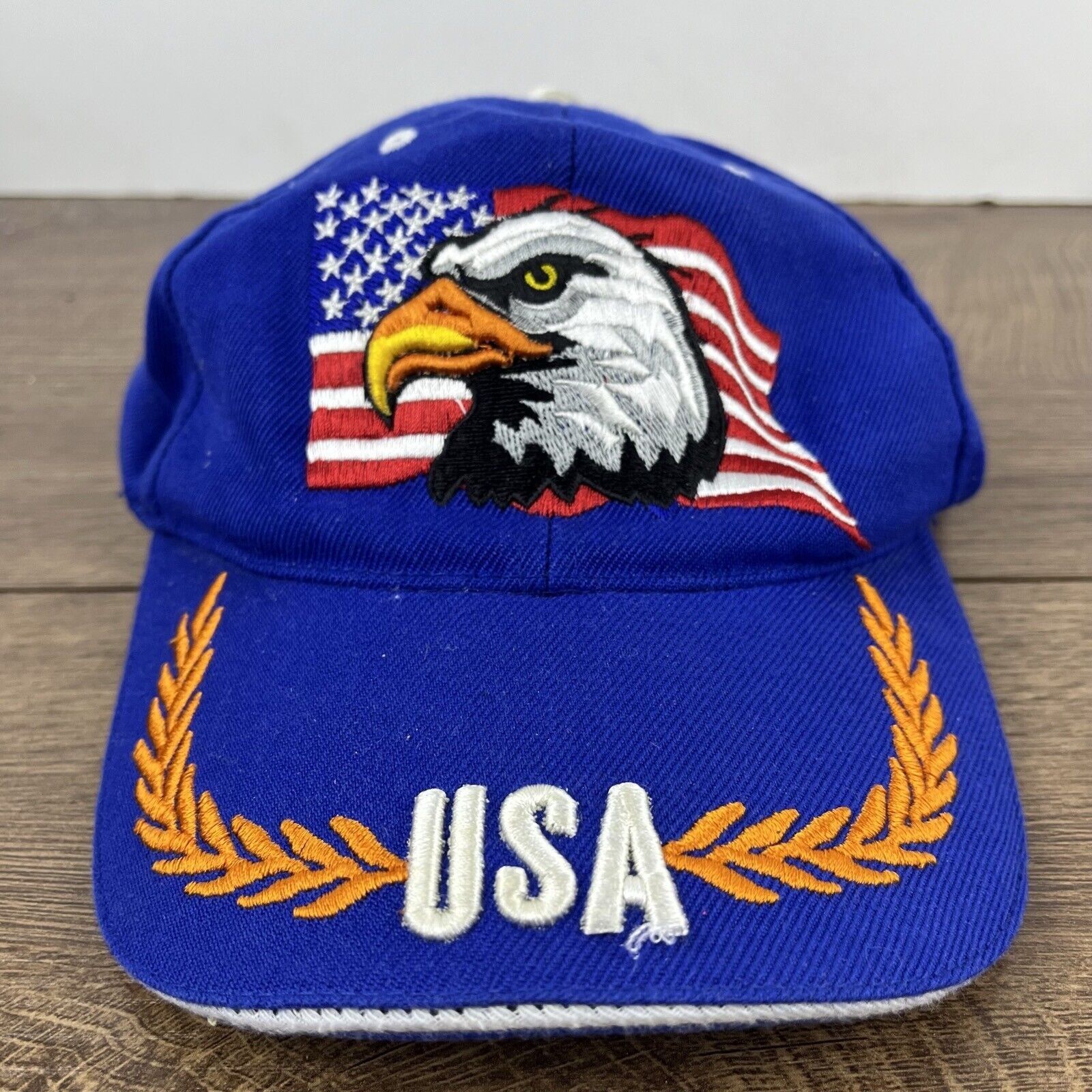 Other Bald Eagle Hat USA American Flag Hat Blue Adjustable Hat Blu Size ONE SIZE - 7 Thumbnail