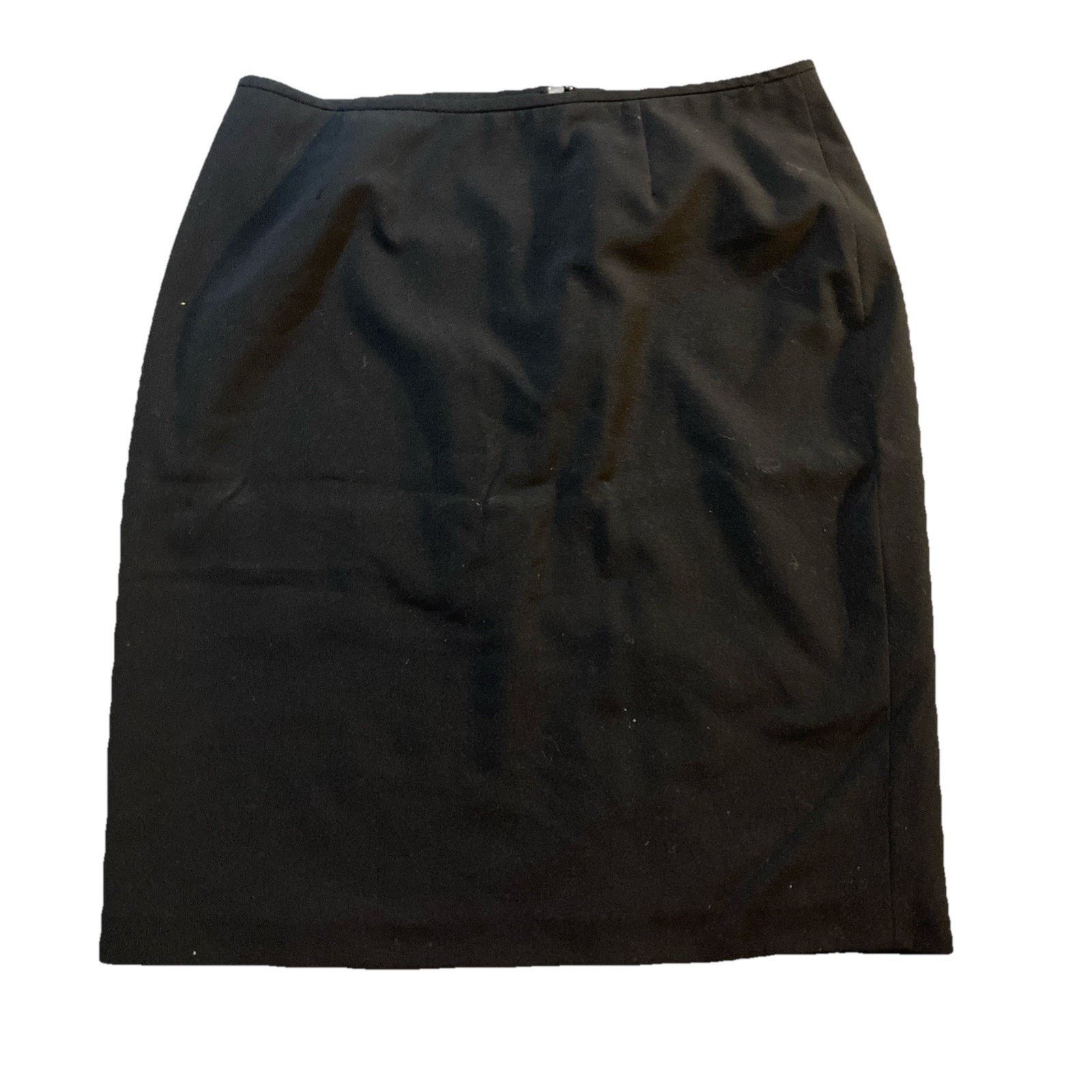 Calvin Klein Calvin Klein Womens Black Straight Pencil Skirt Knee Sz 14 Size 36" / US 14 / IT 50 - 1 Thumbnail