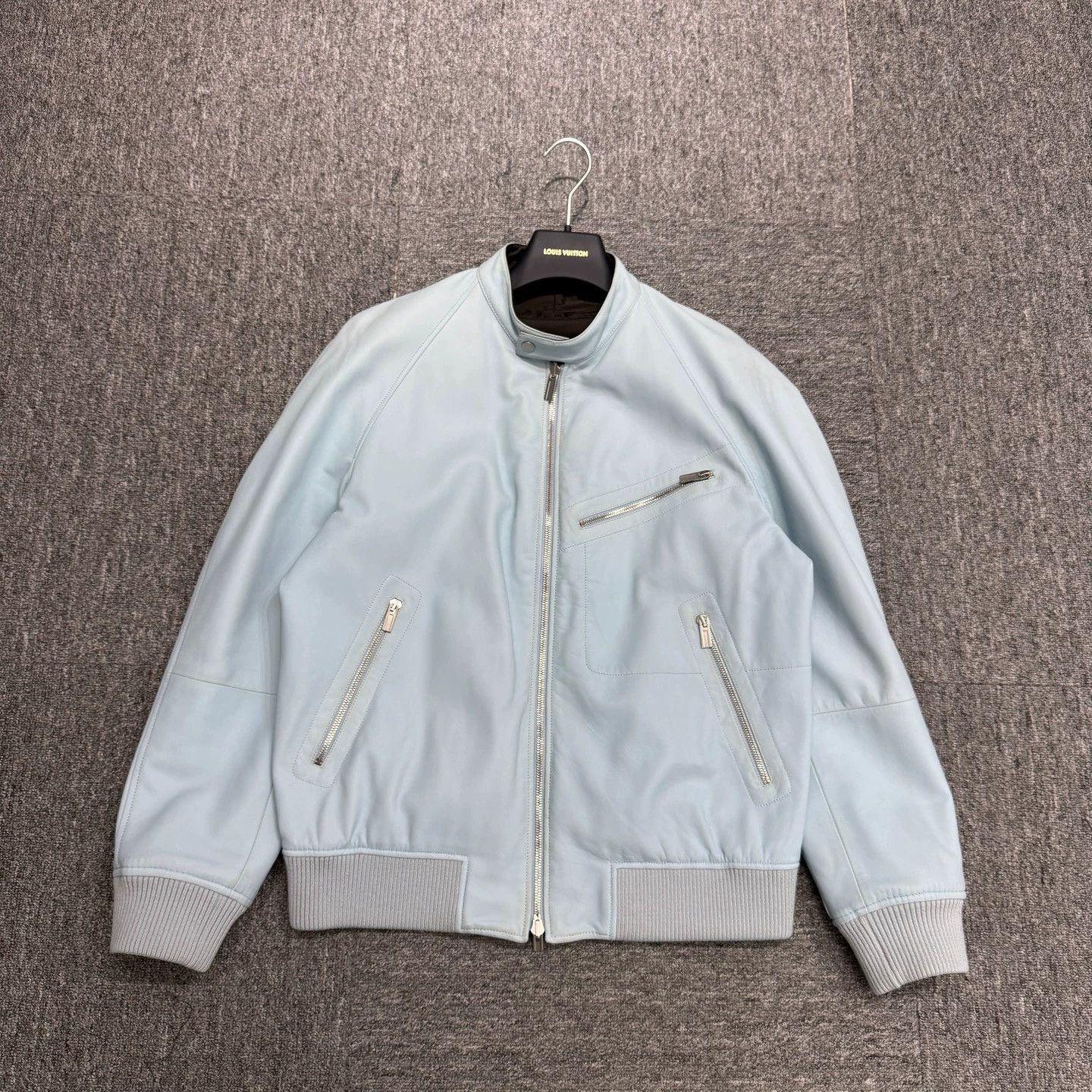 Hermes Light Blue Multi Color Bomber Jacket Size M Size US M / EU 48-50 / 2 - 1 Thumbnail