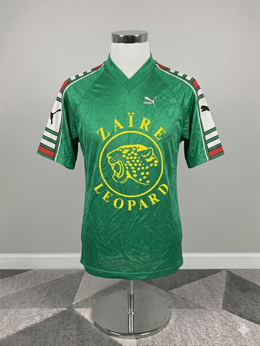 Puma Zaire Rare 1992 1994 Home Shirt Congo Leopard Size US L / EU 52-54 / 3 - 1 Thumbnail