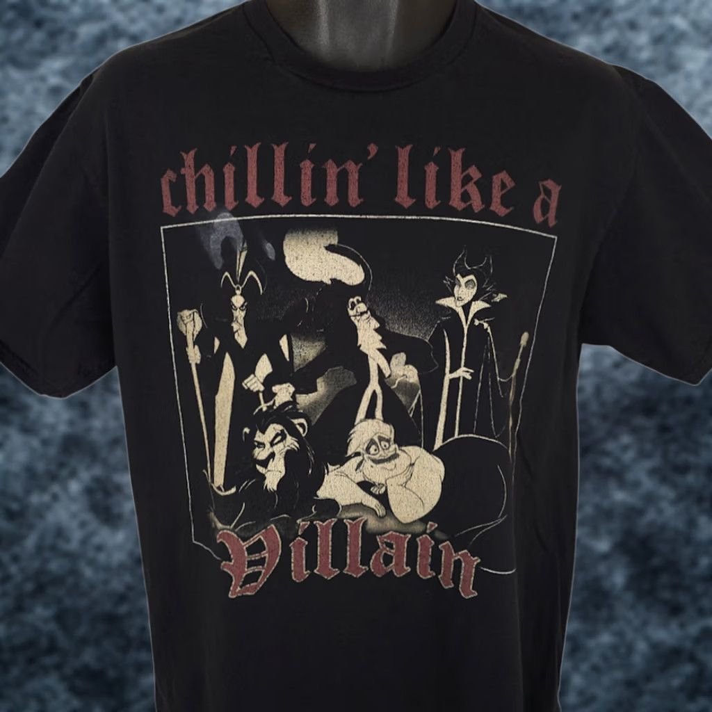 Disney Disney Villains Shirt Mens Large Black Chillin Like A Villain Size US L / EU 52-54 / 3 - 1 Thumbnail