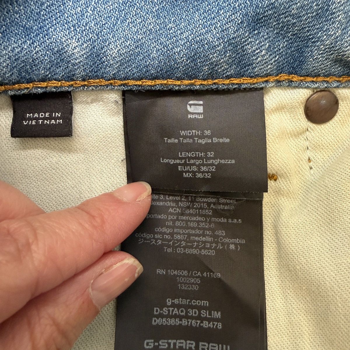 G-Star G-Star RAW D-Staq 3D Slim Jeans 36x32 Distressed 40" Waist Size US 36 / EU 52 - 18 Thumbnail