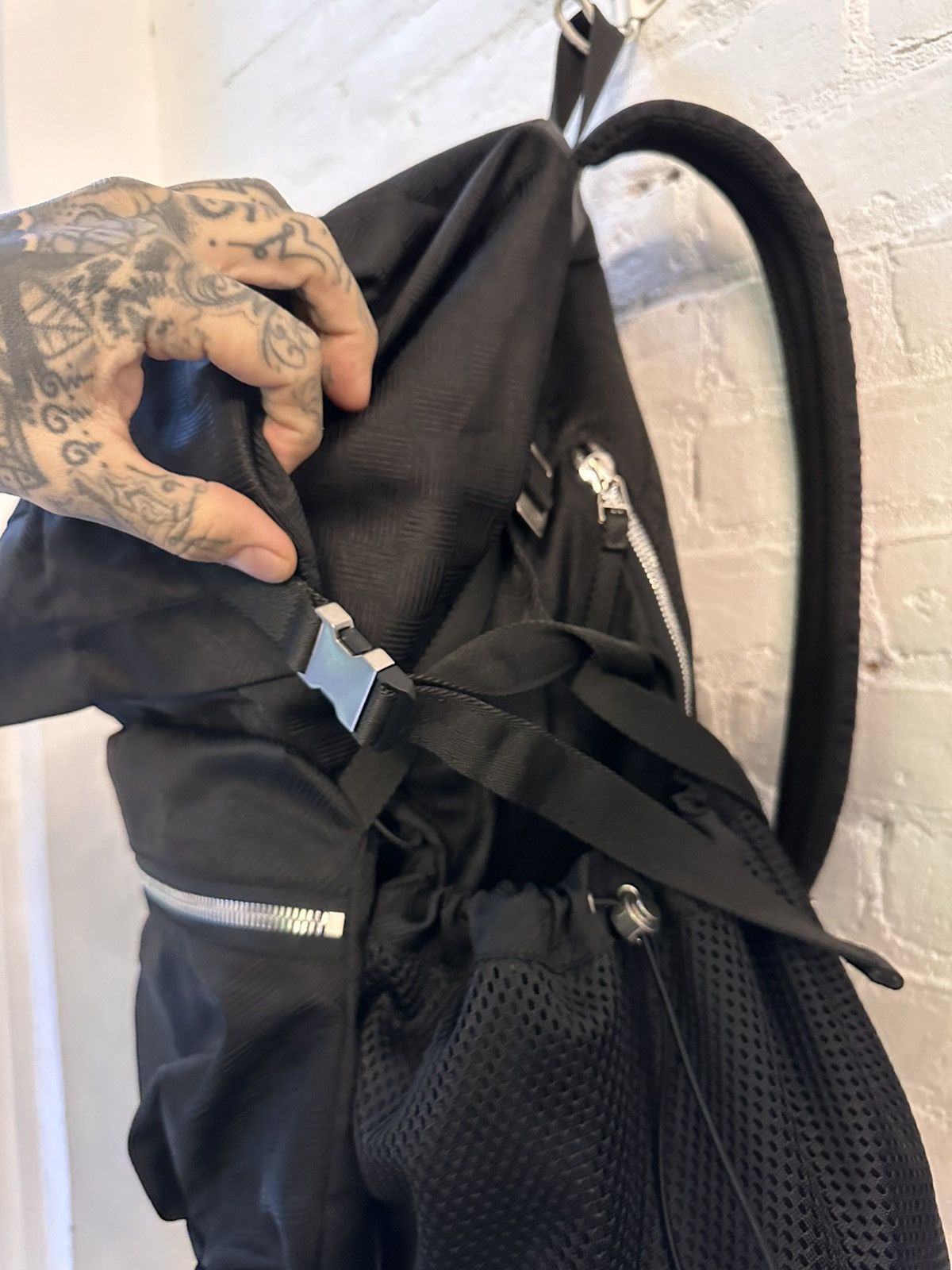 Bottega Veneta Bottega XXL Oversized Cargo Black Backpack Bookbag Travel Size ONE SIZE - 11 Thumbnail