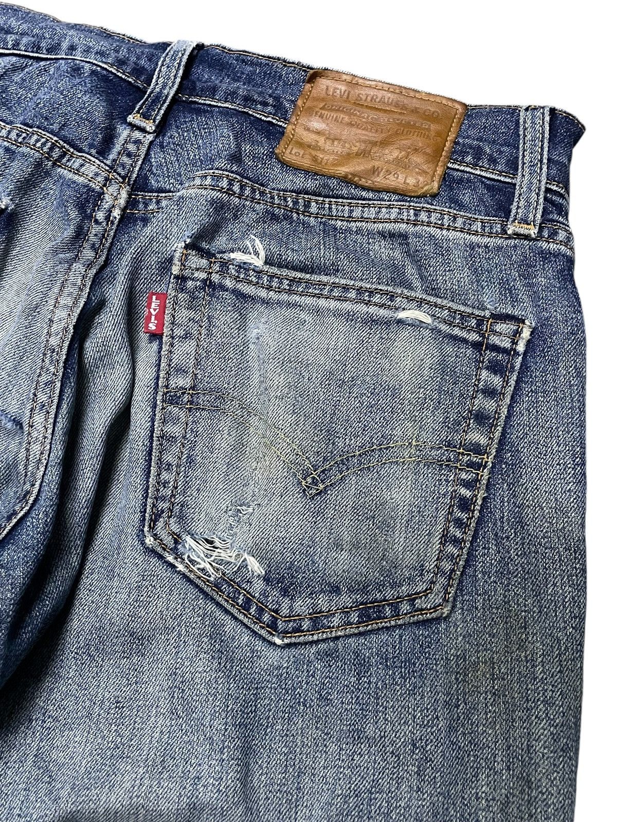 LVC × Levi's × Levi's Made & Crafted Vintage Levis Big E 511 Loose Tapered Leg Distressed Jeans Size US 30 / EU 46 - 17 Thumbnail