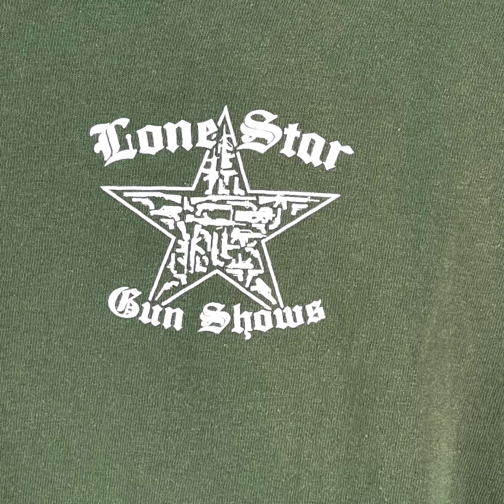 Gildan Gildan Mens Green T Shirt 2XL Lone Star Gun Shows Tyler Fort Worth Belton Graphic Vintage No N/A Size US XXL / EU 58 / 5 - 2 Thumbnail