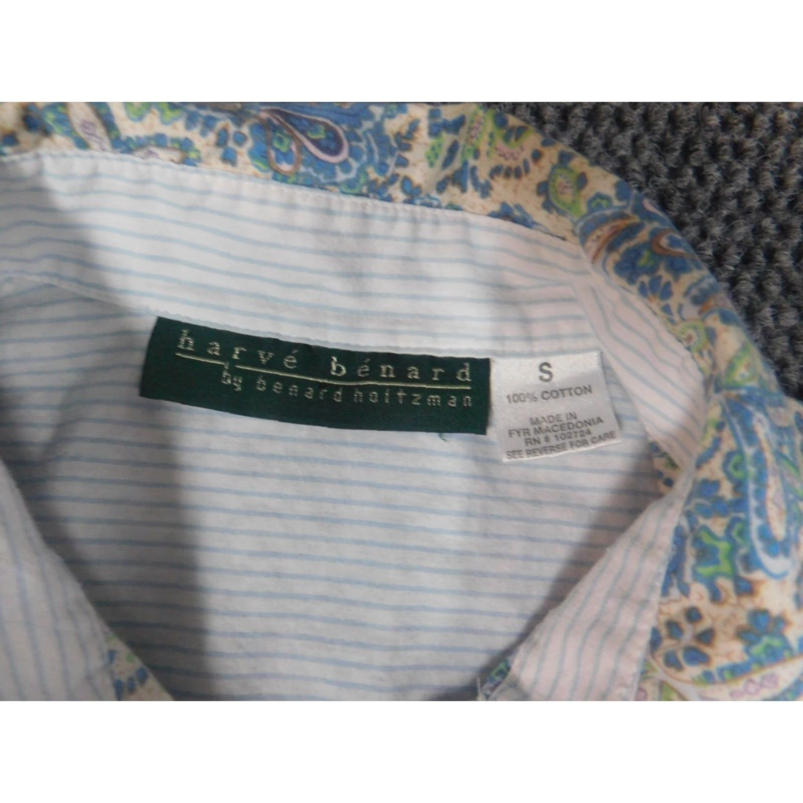 Vintage Harve Benard Womens Blouse Small blue floral button down Size S / US 4 / IT 40 - 5 Thumbnail