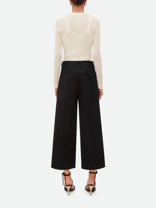 Bottega Veneta o1n1vont1225 Grain De Poudre Culotte Trousers in Black Size 28" / US 6 / IT 42 - 4 Thumbnail