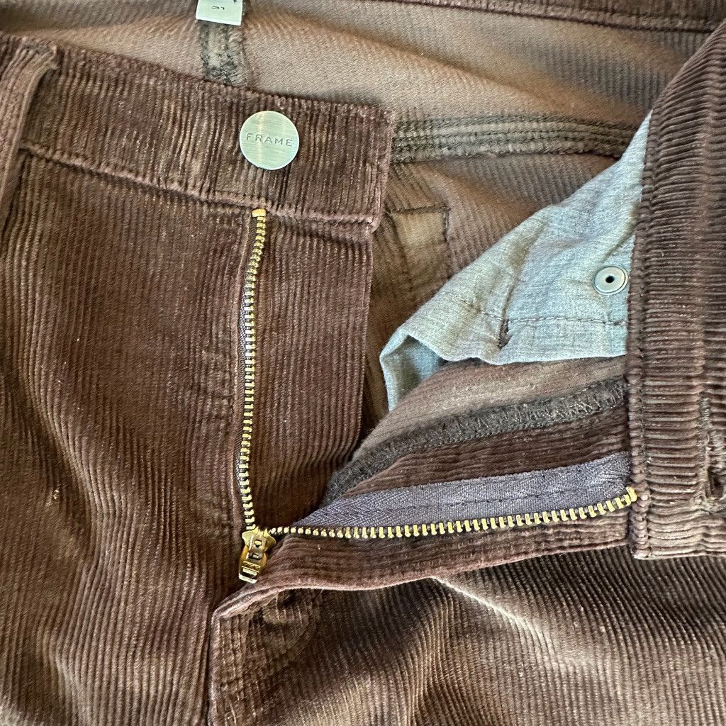 Frame Frame Denim Brown Corduroy Pants Straight Leg Size US 31 - 7 Thumbnail