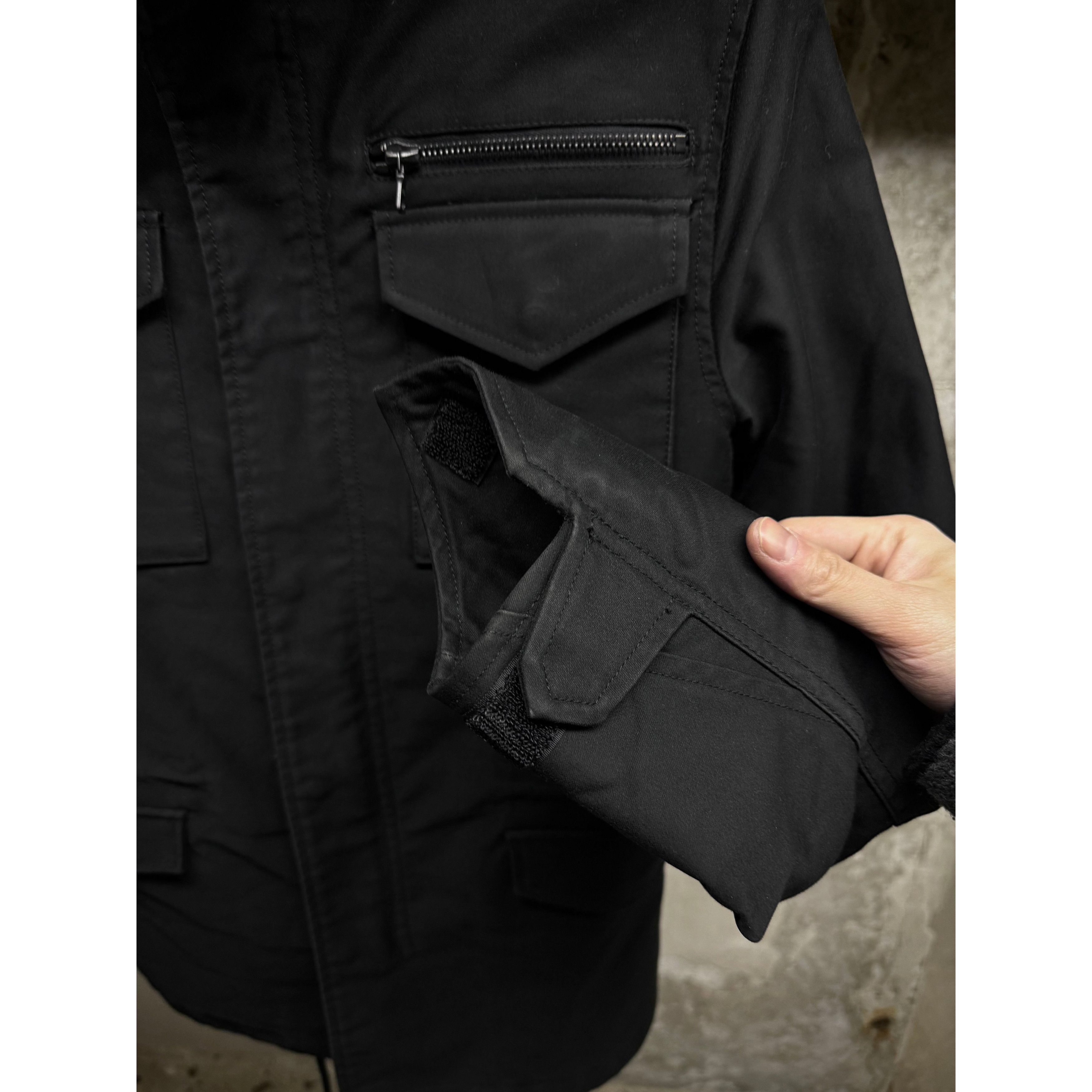 Lithium LITHIUM HOMME 2010s Black Cotton Gabardine Field Jacket Size US XS / EU 42 / 0 - 5 Thumbnail