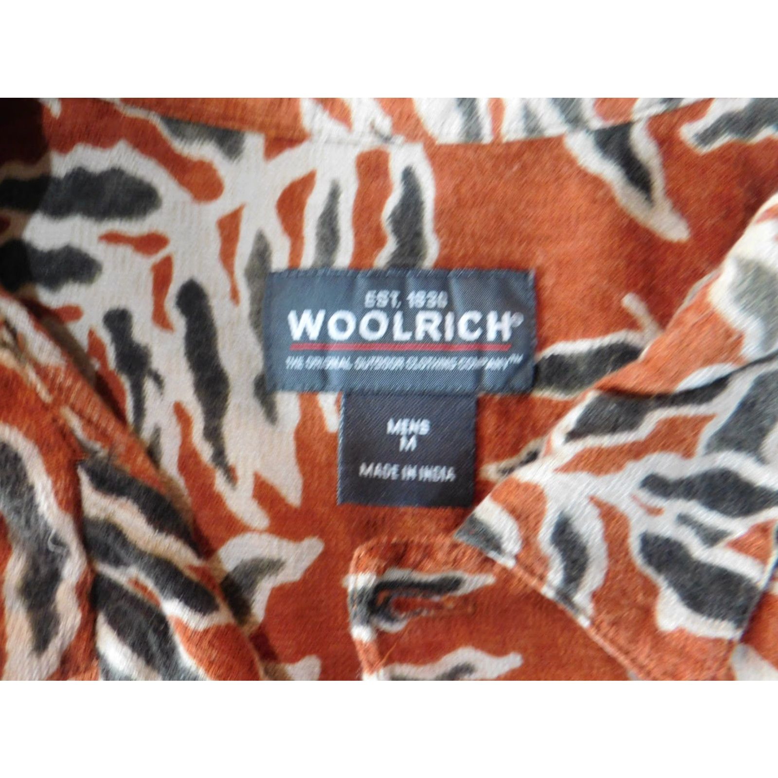 Vintage VINTAGE Woolrich Shirt Medium Mens orange floral Button-Up Collar-Down Short Sleeve Casual Mens Size US M / EU 48-50 / 2 - 4 Thumbnail