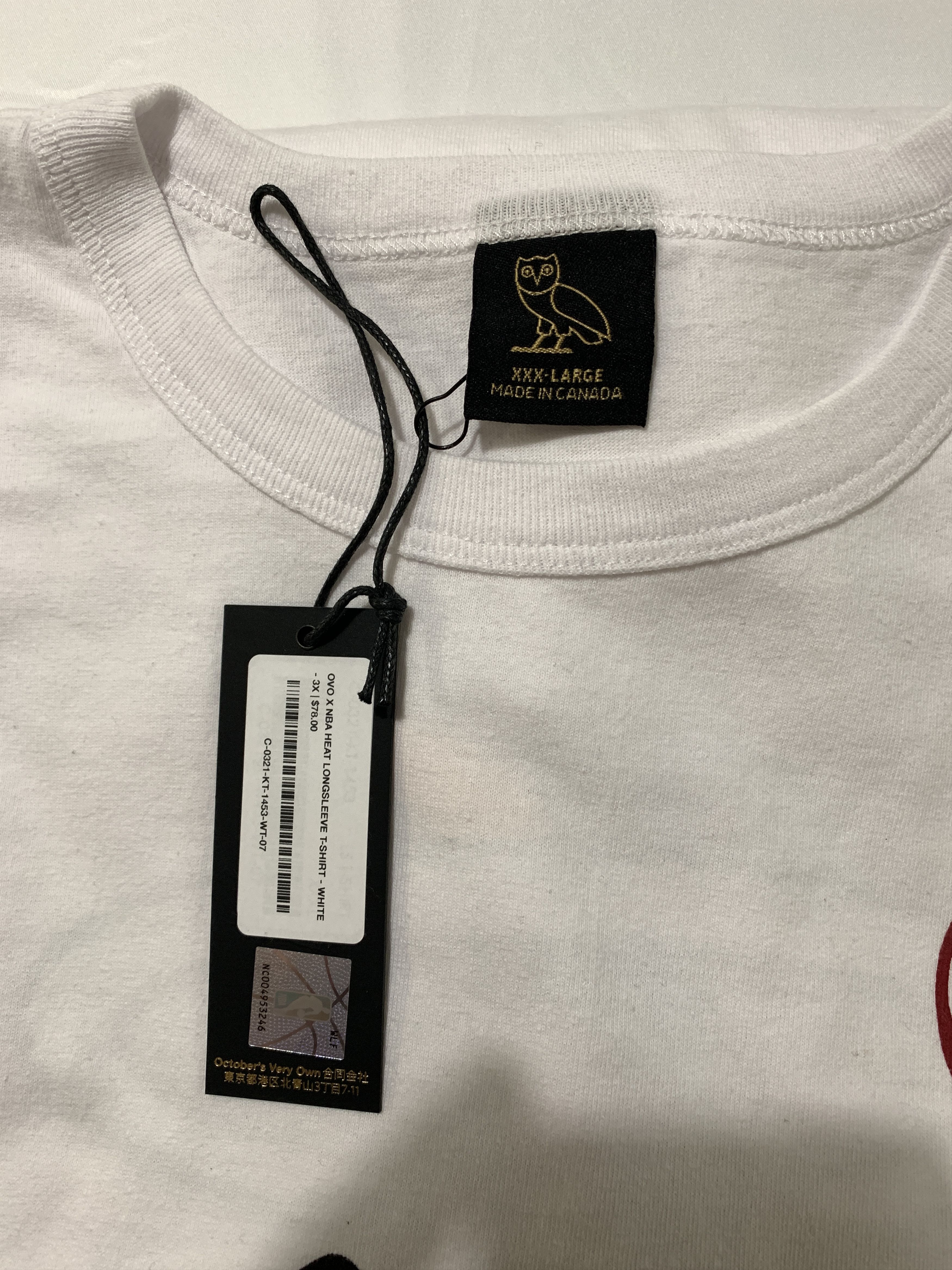 Drake OVO X NBA MIAMI HEAT LONG SLEEVE - XXXL Size US XXL / EU 58 / 5 - 4 Thumbnail
