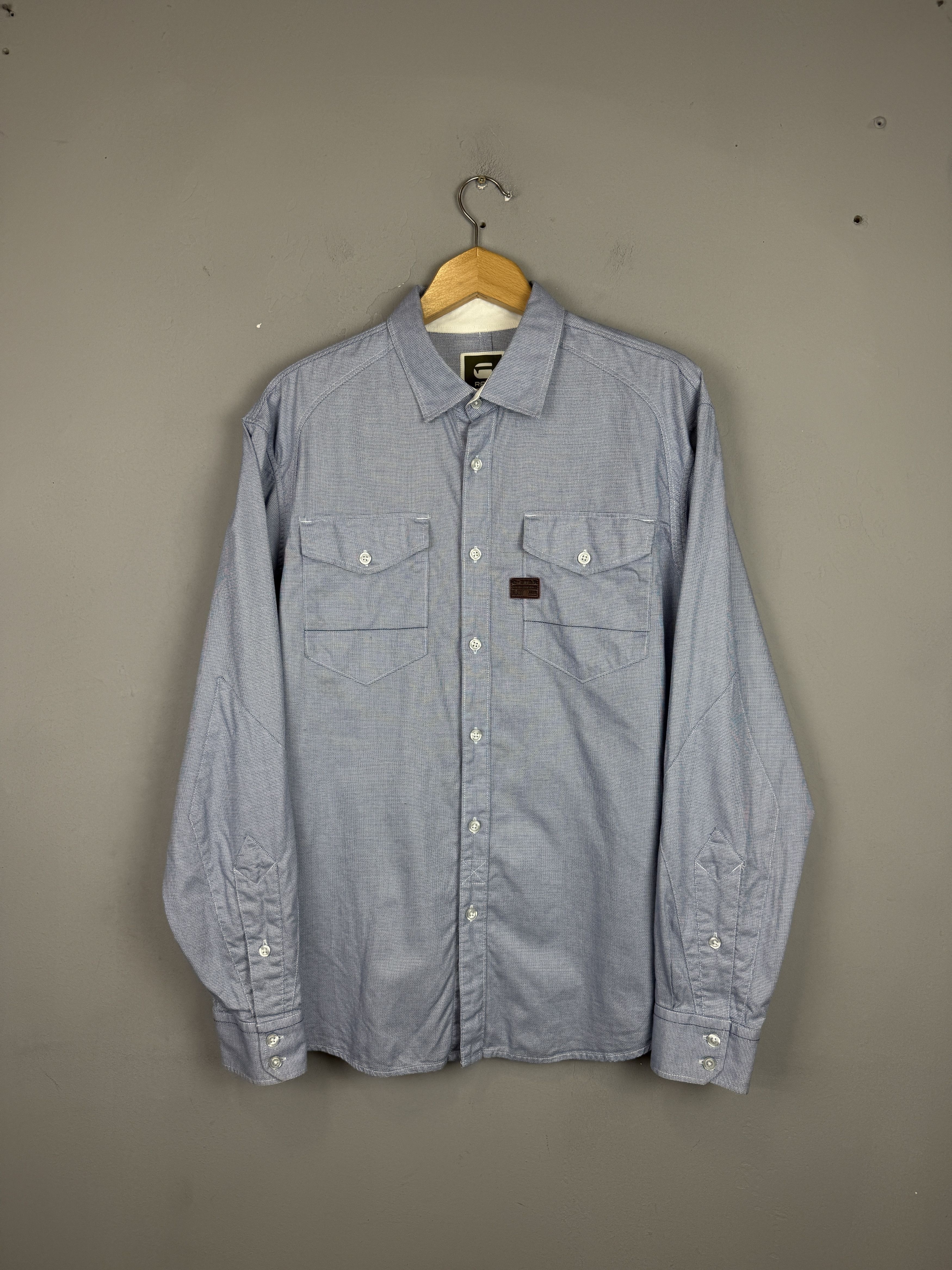 G-Star G-star Raw Shirt RCO Arizona Stockton Blue Check Long Sleeve Size US XXL / EU 58 / 5 - 2 Thumbnail
