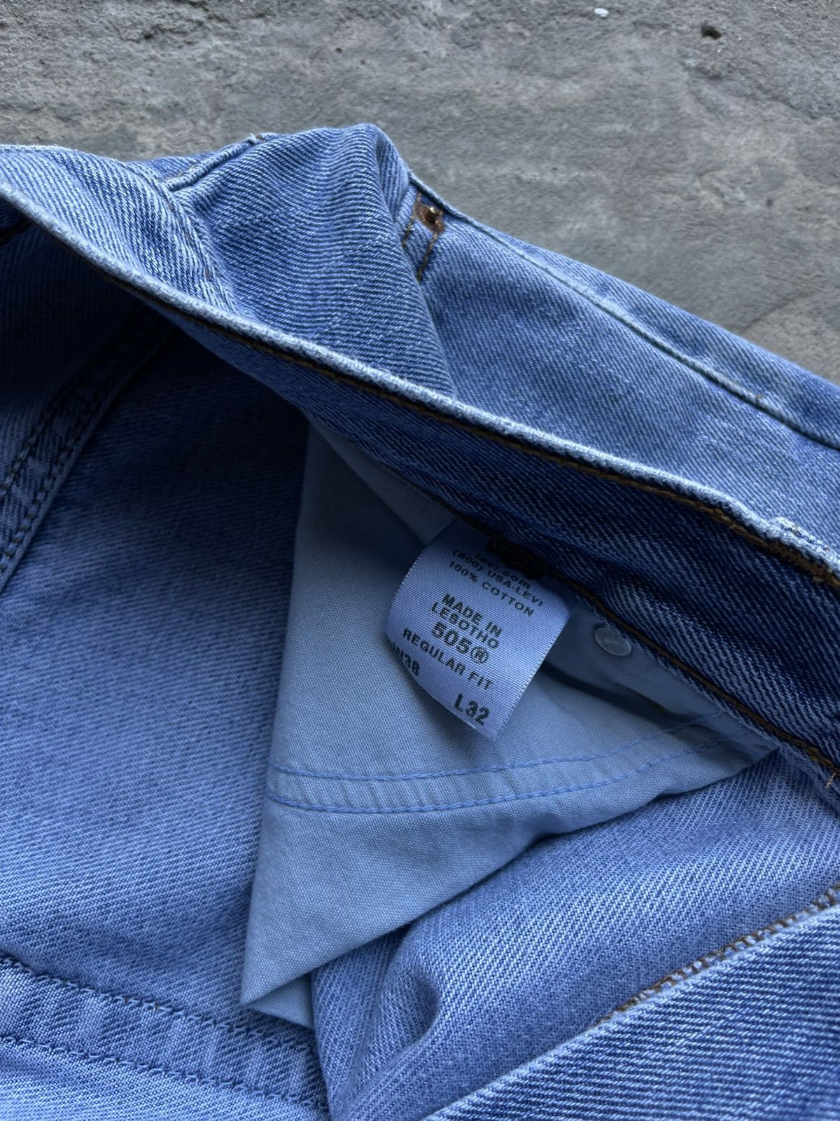 Levi's × Vintage Vintage Levi’s 505 Sky Blue Baggy Washed Pants Y2K Size US 36 / EU 52 - 7 Thumbnail