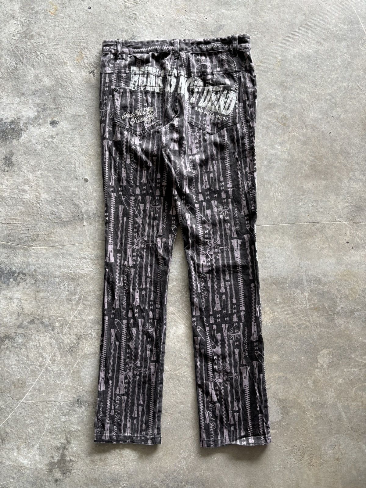 Sex Pot ReVeNGe y2k sex pot revenge punk gothic overprint pant skull anarchy Size US 28 / EU 44 - 14 Thumbnail