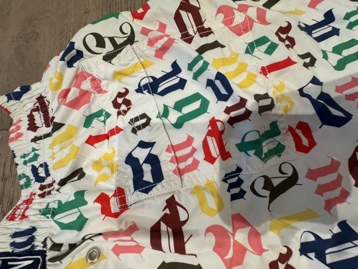 Palm Angels Palm Angels Monogram Logo Swim Shorts White Multi M Size US 33 - 12 Thumbnail