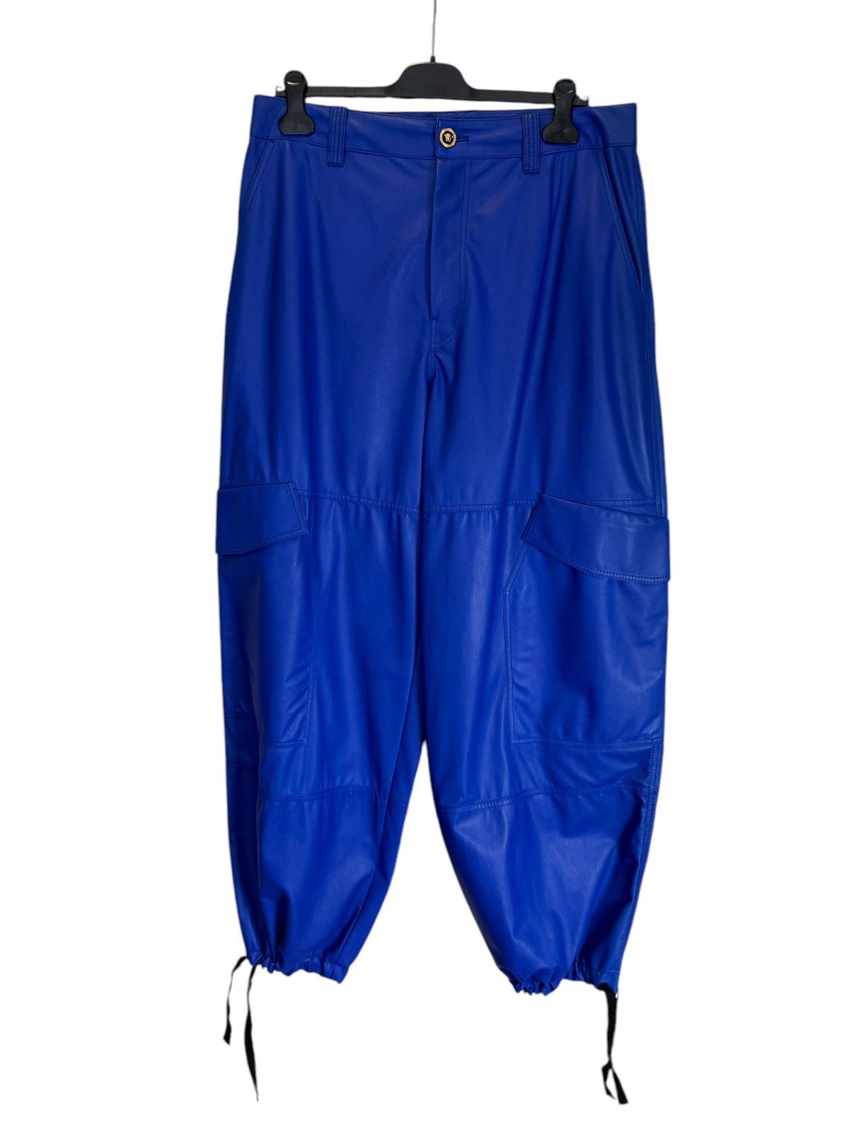 Versace Versace Leather Cargo Pants - Electric Blue Size US 33 - 15 Thumbnail