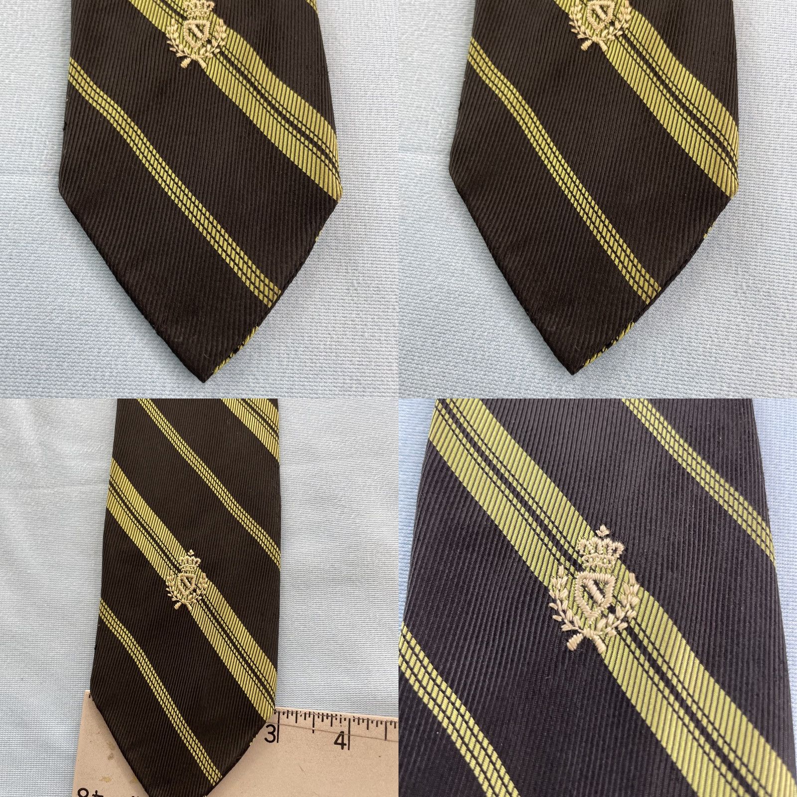Vintage VINTAGE Repp Necktie Striped Tie Green Black Crest Weave Regimental 3x60 Wear Tie Size ONE SIZE - 8 Thumbnail