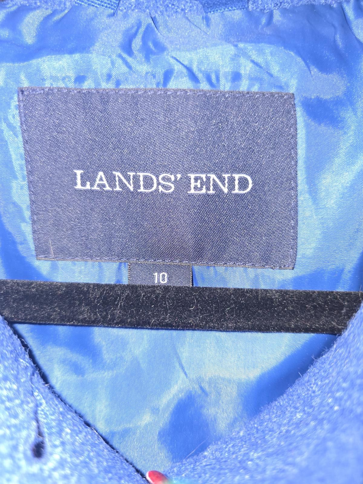 Lands' End Lands' End Women's Blue Wool Blend Coat Size M / US 6-8 / IT 42-44 - 4 Thumbnail