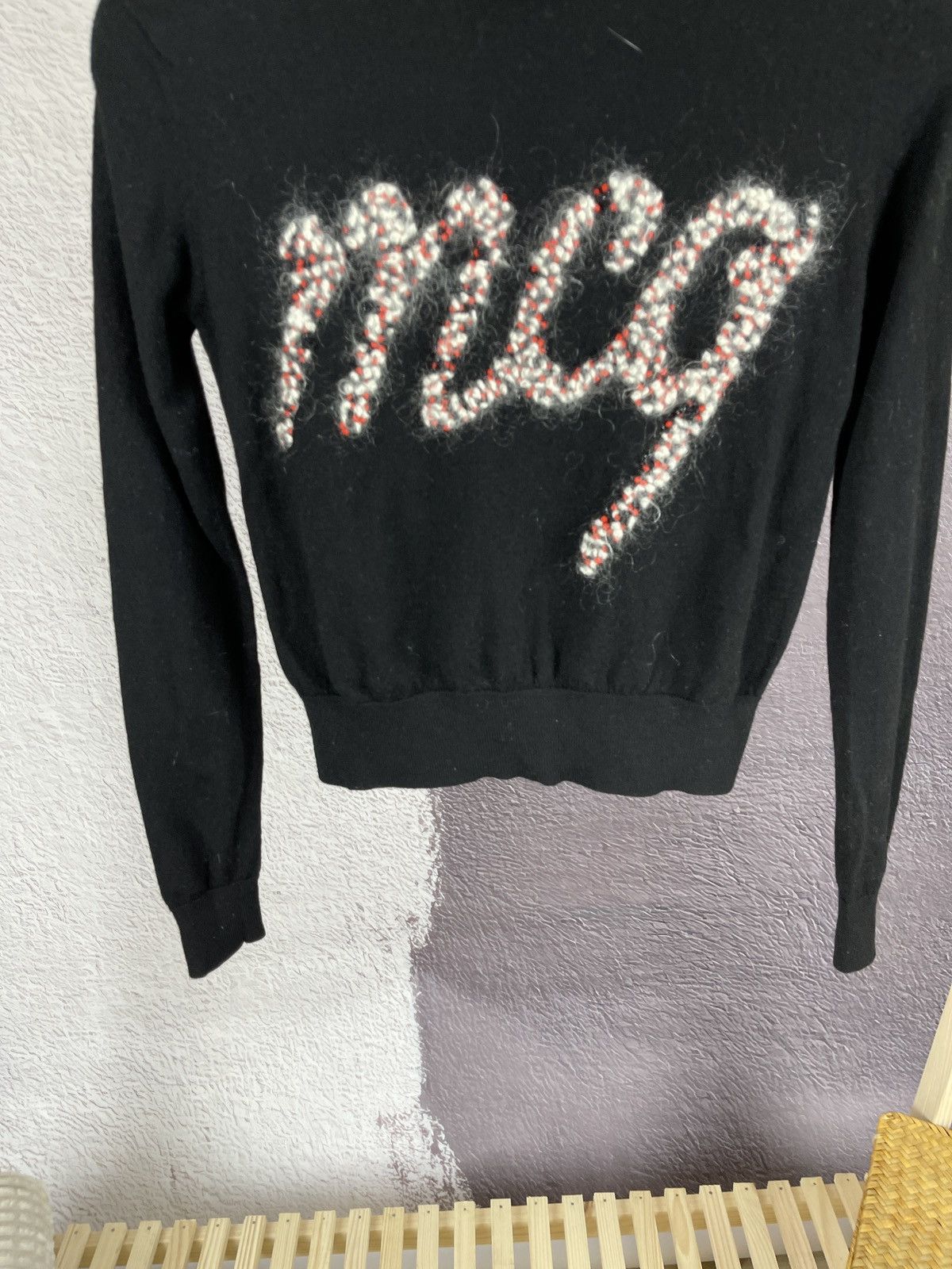 Alexander McQueen Alexander McQueen pure wool big logo black sweater Size S / US 4 / IT 40 - 9 Thumbnail