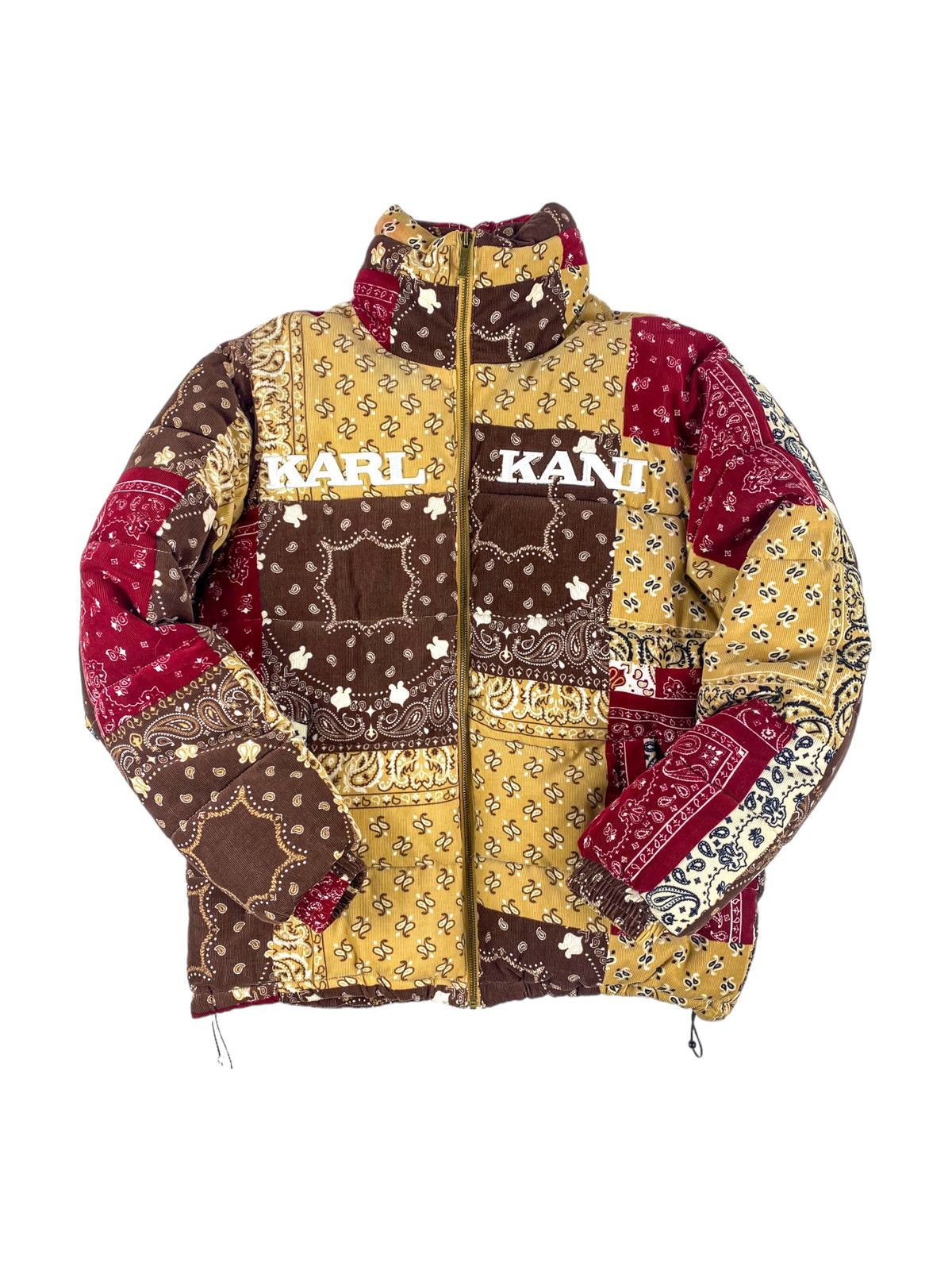image of Karl Kani Bandana Paisley Patchwork Down Jacket Size M, Men's