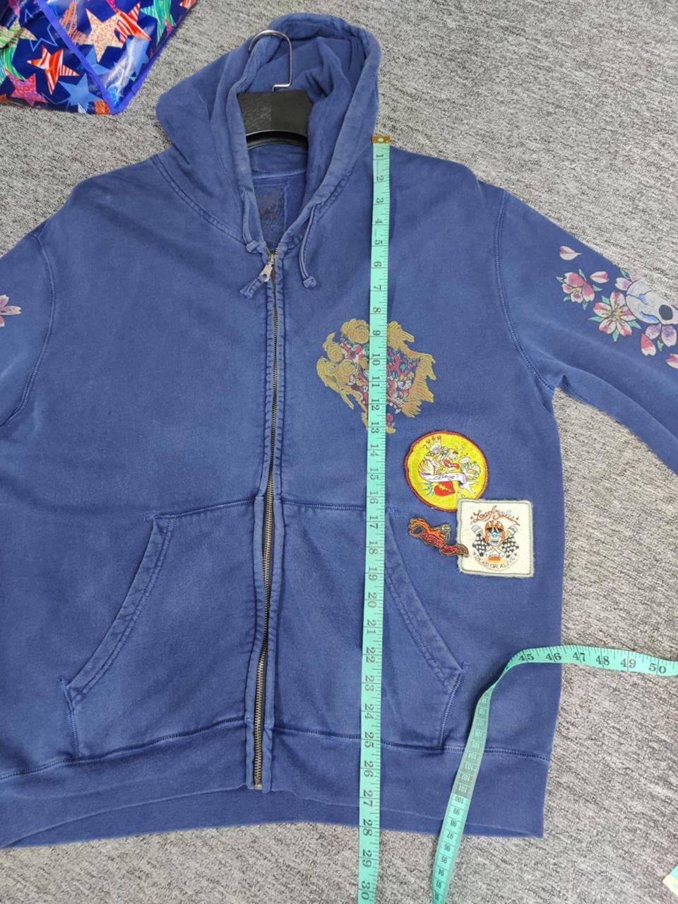 Ed Hardy Vintage Ed Hardy Christian Audigier Skull Zipper Hoodie Size US L / EU 52-54 / 3 - 15 Thumbnail