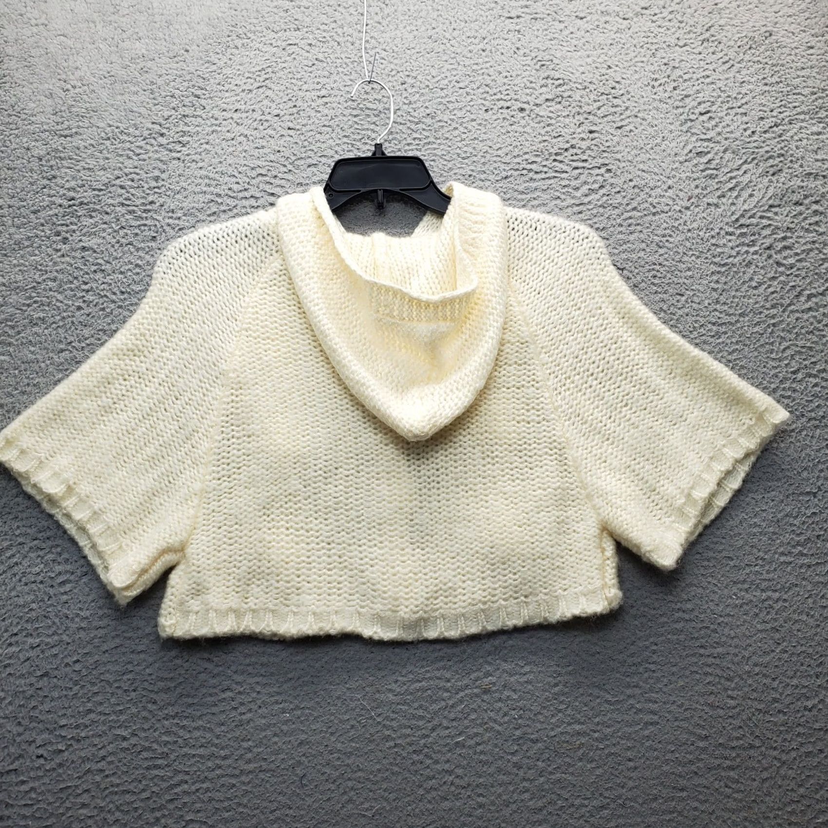 Changes Love Change Sweaters Womens S Tan Soft Knit Cropped Hooded Button Front Size S / US 4 / IT 40 - 2 Thumbnail