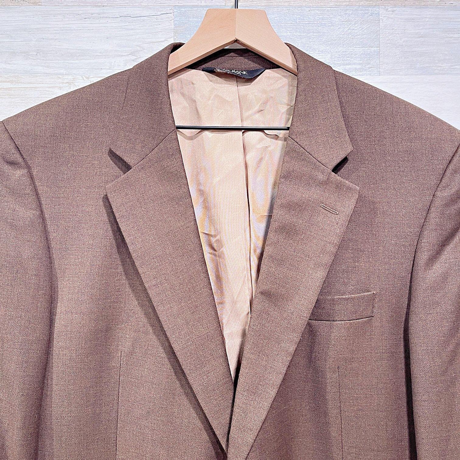 Jos. A. Bank Jos A Bank Wool 2 Piece Suit Brown Mens 43L Jacket 37L Pants Size 42L - 3 Thumbnail