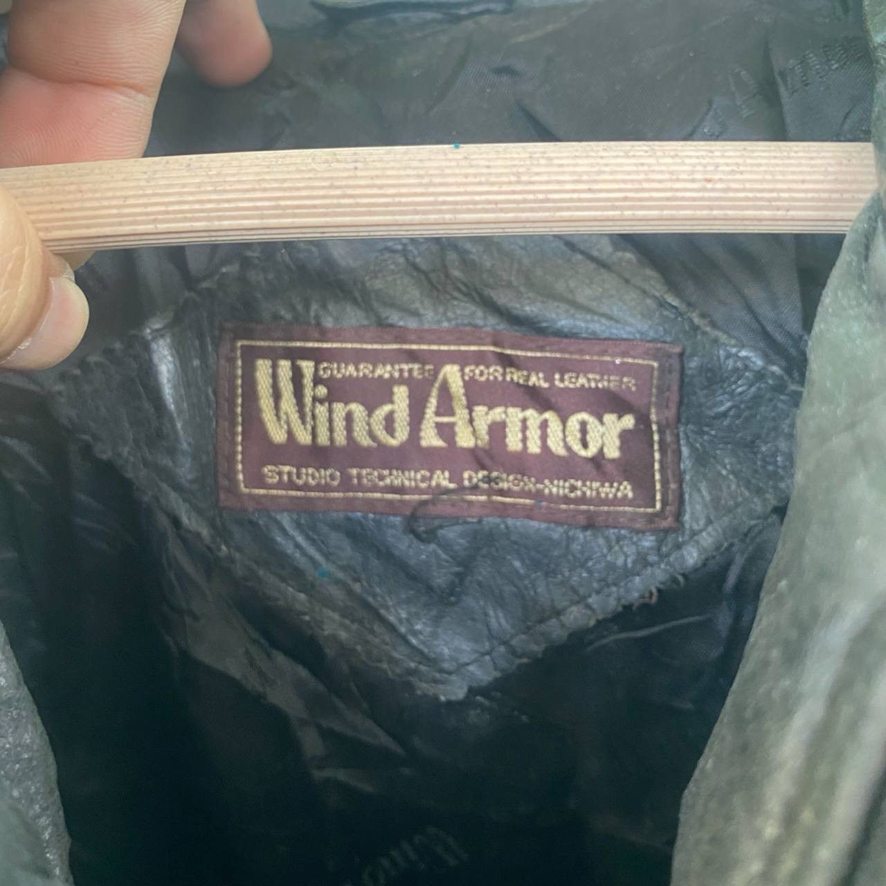 Genuine Leather × Vintage Vintage Wind Armor Leather Jacket Size US L / EU 52-54 / 3 - 6 Thumbnail
