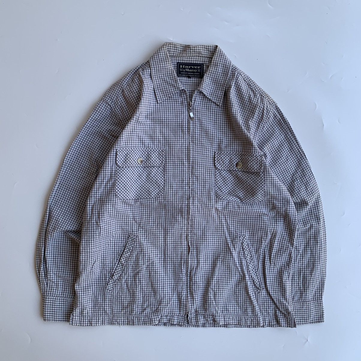 Tartan work jacket zip flannel shirt by Harver & Sharay