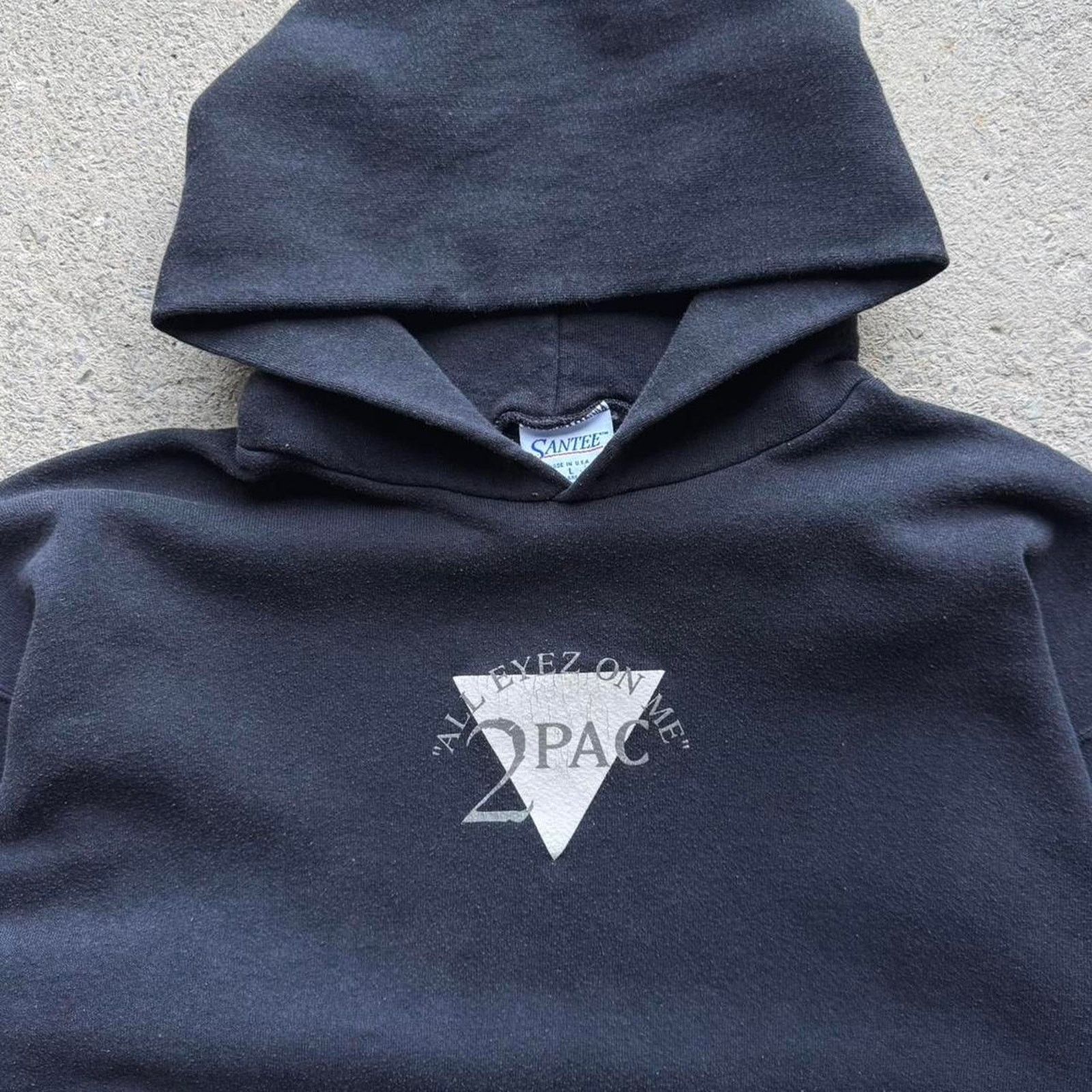 Death Row Records × Rap Tees × Vintage 90s Tupac “All Eyez on Me” Death Row Records Rap Hoodie Size US L / EU 52-54 / 3 - 2 Thumbnail