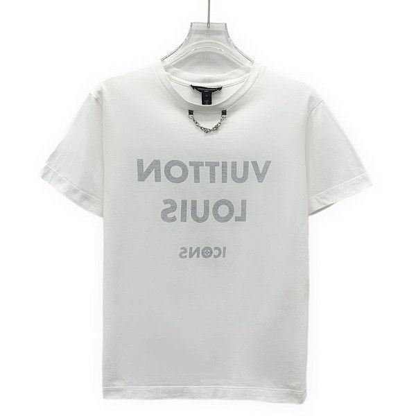 Louis Vuitton Louis Vuitton Chain Detail Logo T-Shirt Size S Size S / US 4 / IT 40 - 1 Thumbnail