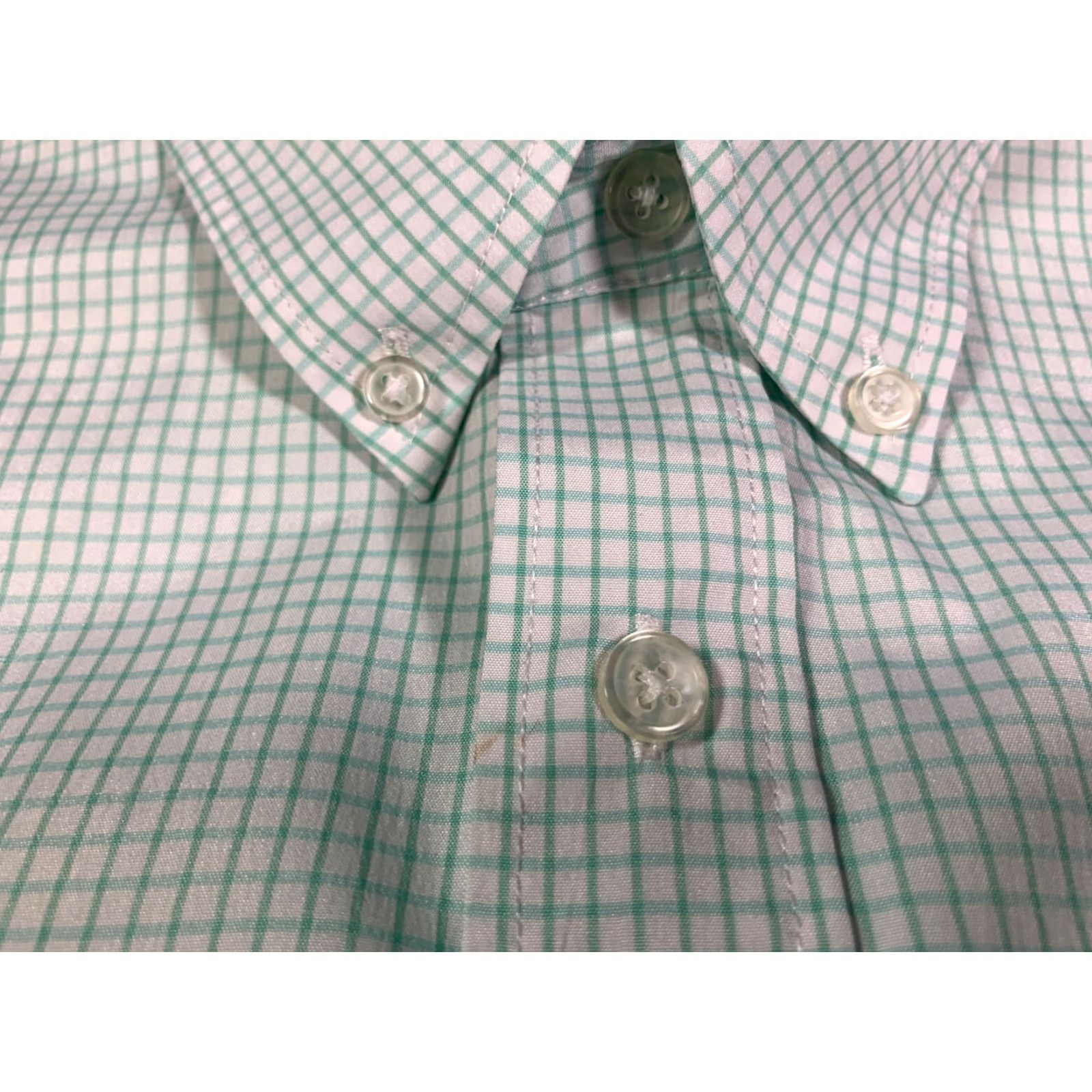 Vintage VINTAGE Coastal Outfitters Shirt Men XL Check Cotton Short Sleeve Green White Yacht - 26" Armpit to Armpit - 35" Length Size US XL / EU 56 / 4 - 5 Thumbnail