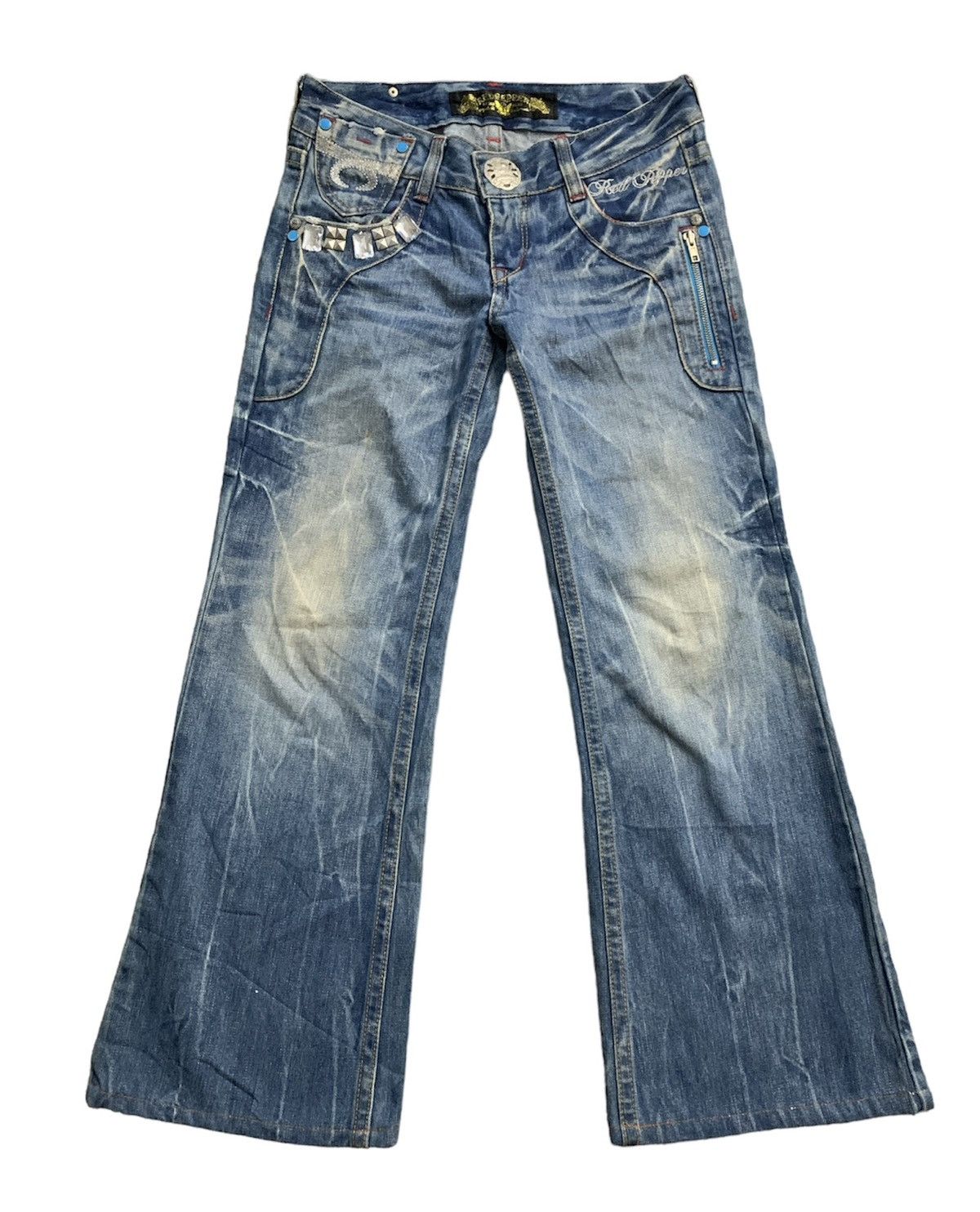 Other FLARED RED PEPPER STUDDED LOW RISE WOMEN JEANS Size US 31 - 2 Thumbnail