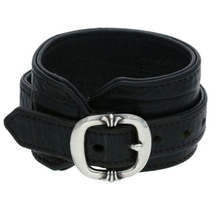 Chrome Hearts CHROME HEARTS RR TINY BUCKLE LEATHER BRACELET bangle Size ONE SIZE - 1 Thumbnail