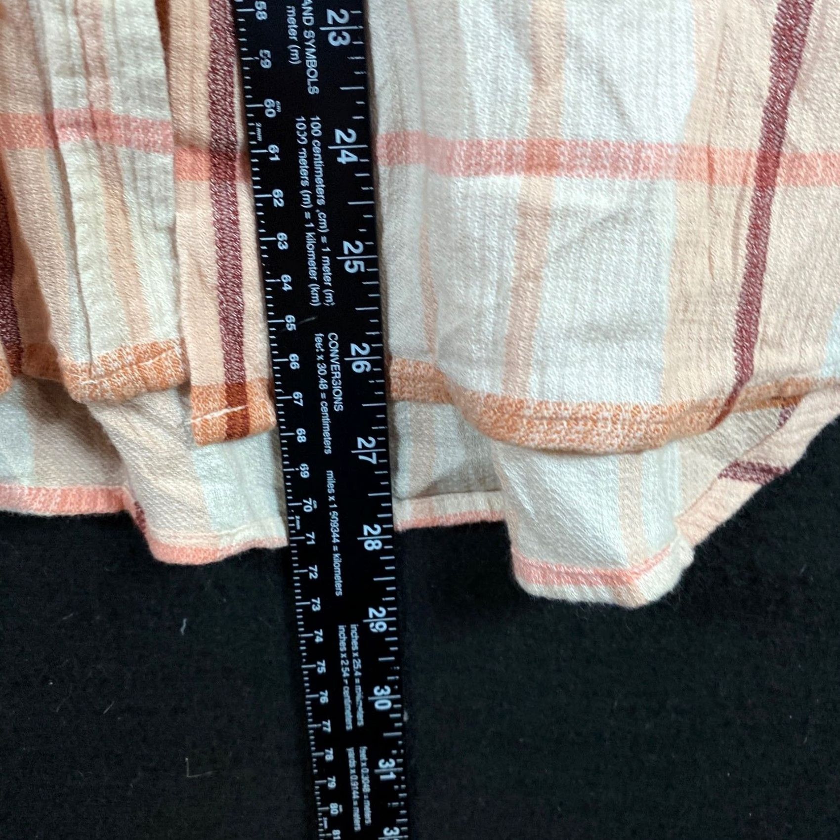 Vintage Sonoma Shirt Orange Tan Plaid Flannel Button-Down Cotton Blend Large Womens Size L / US 10 / IT 46 - 7 Thumbnail