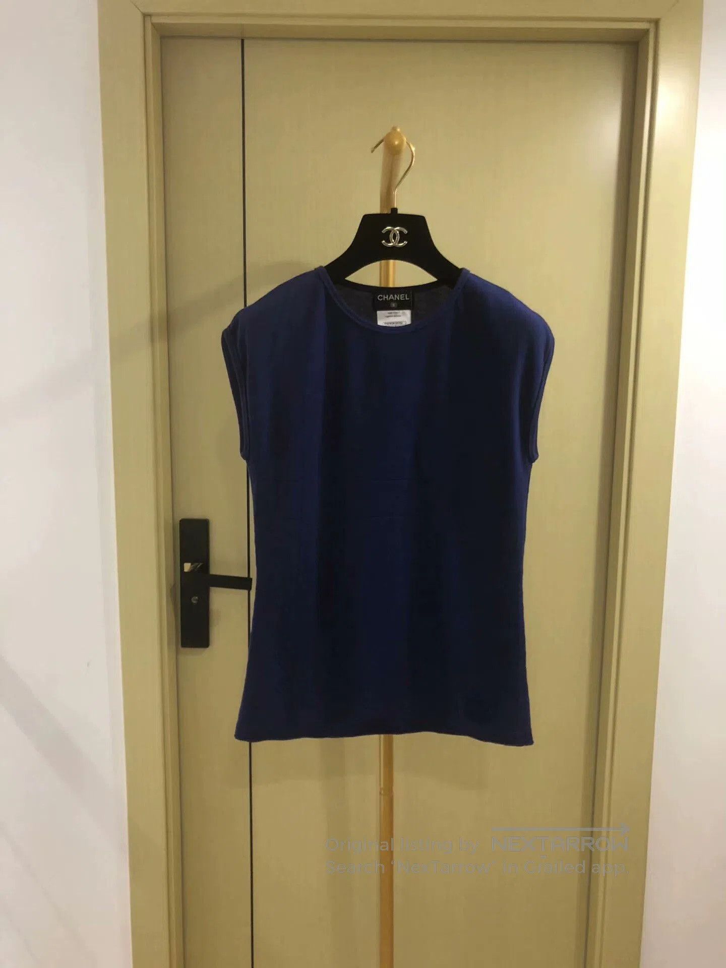 Chanel Chanel Blue Knitted Vest with Logo. Size S / US 4 / IT 40 - 1 Thumbnail