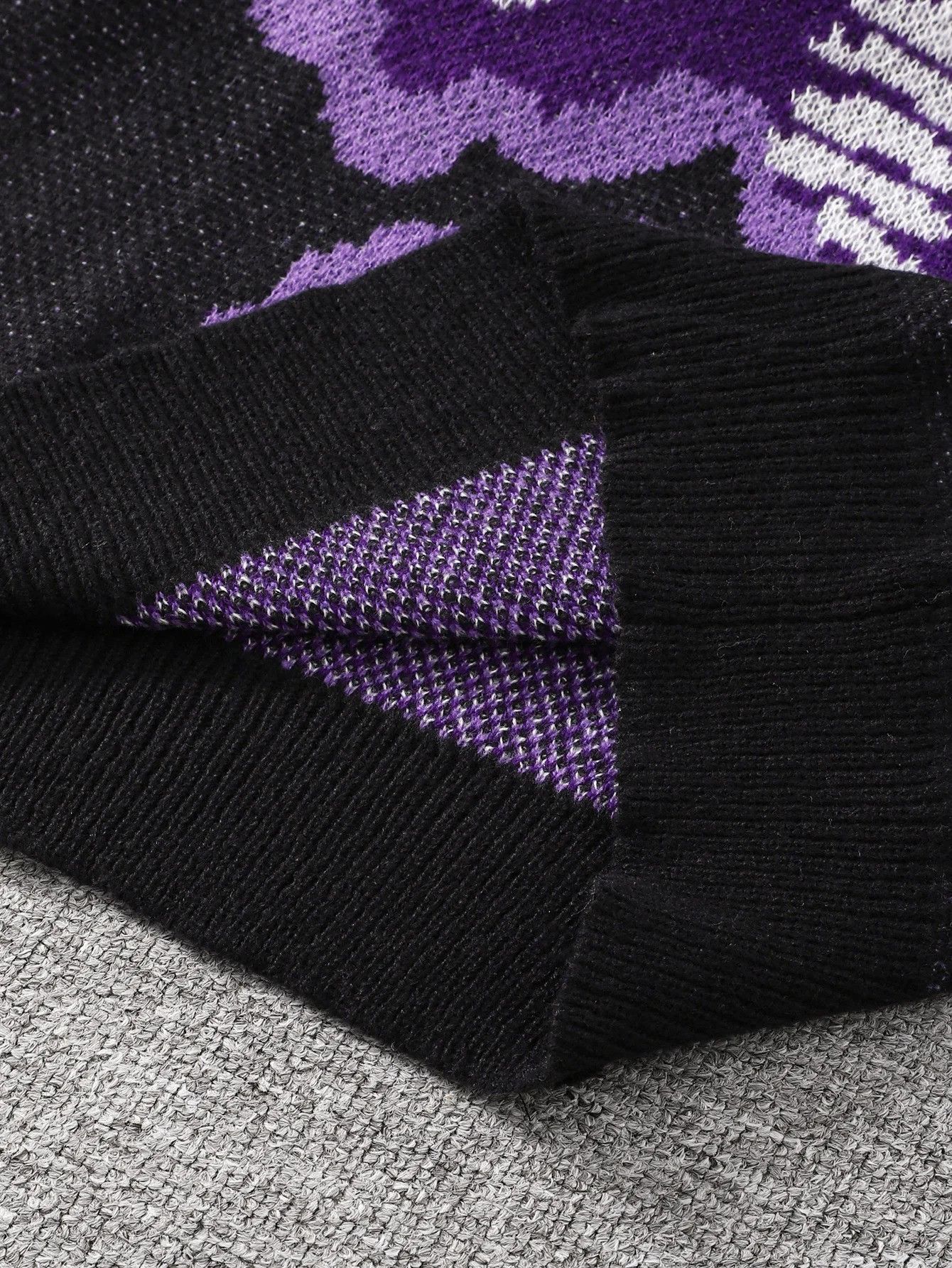 Vintage Bone-Shaped Butterfly Jacquard Pattern Pullover Sweater Size US L / EU 52-54 / 3 - 4 Thumbnail