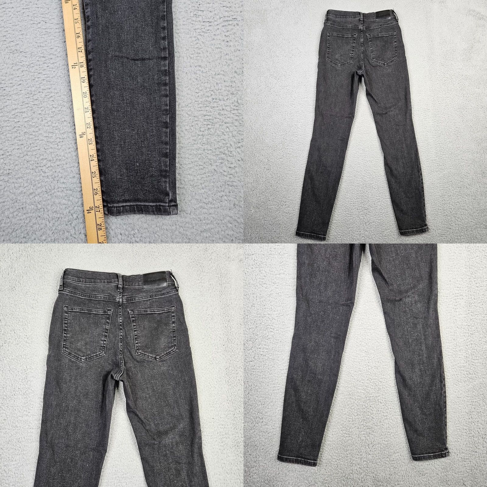 Everlane Everlane Jeans Regular Fit Denim Gray Dark Wash Mid Rise 28 Womens Size 28" / US 6 / IT 42 - 8 Thumbnail