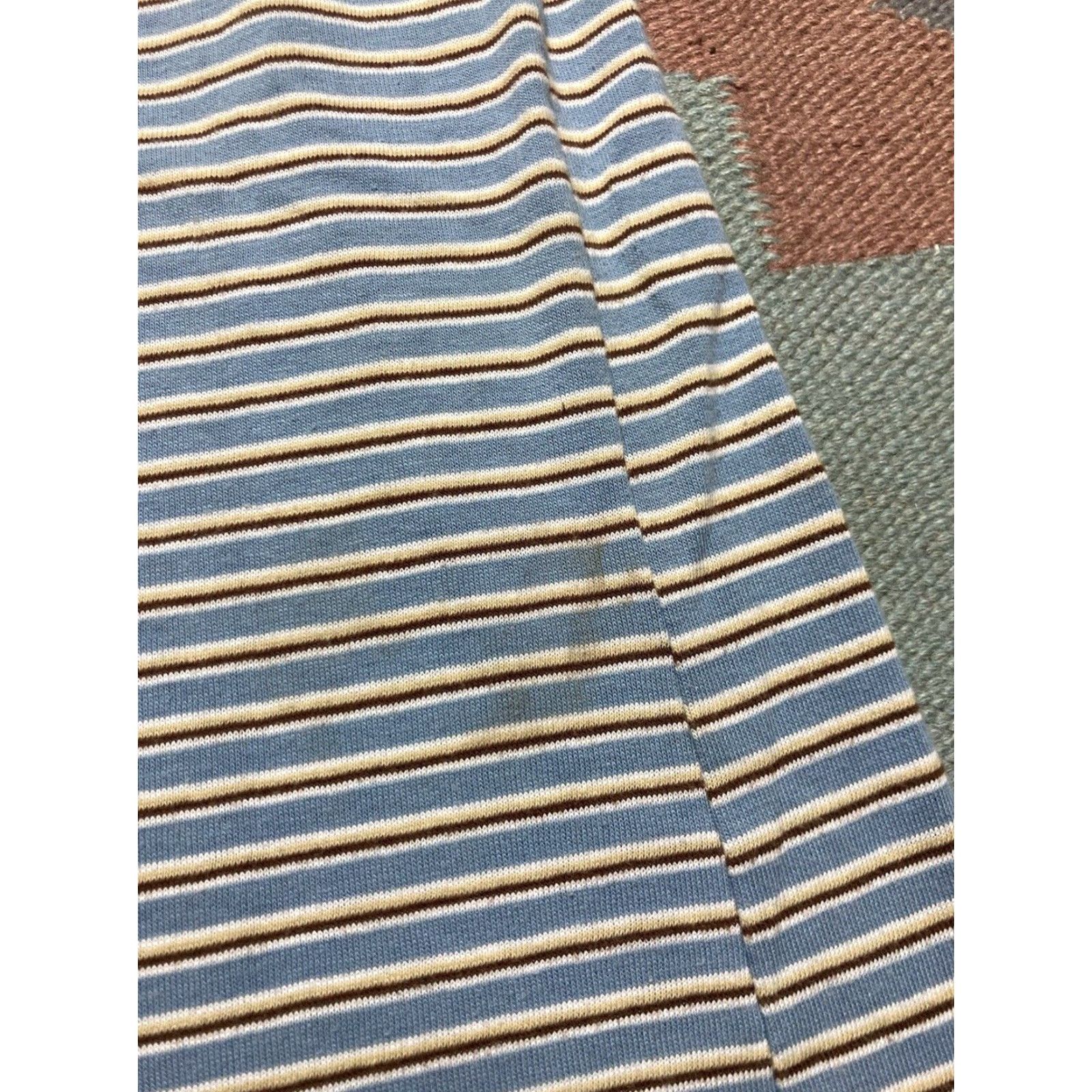 Vintage VINTAGE Donegal Polo Shirt Short Sleeve Striped Soft Blue Adult Large Size US L / EU 52-54 / 3 - 2 Thumbnail