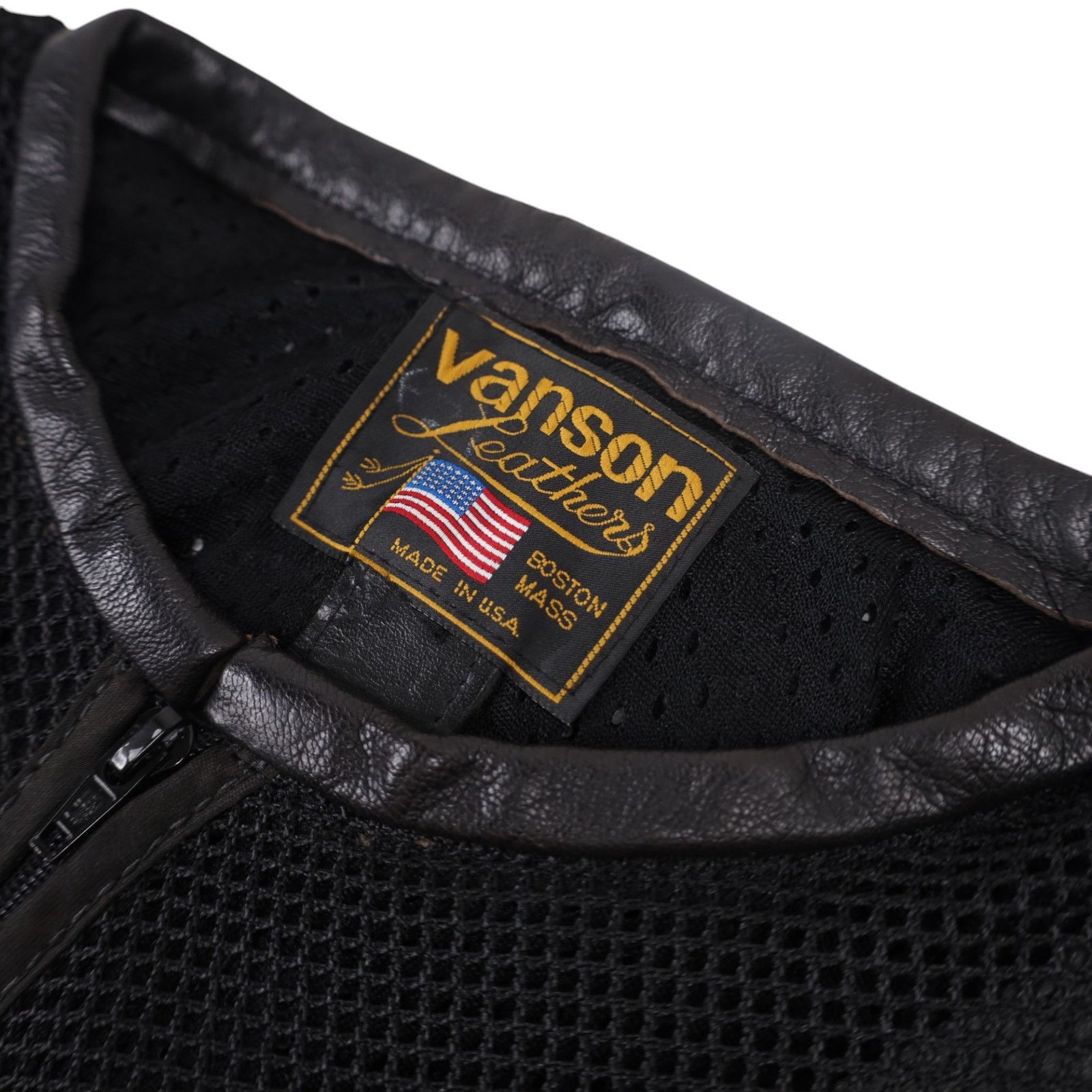 Vanson Leathers × Vintage Vintage Vanson Leathers Mesh Armor Padded Riding Jacket Size US S / EU 44-46 / 1 - 5 Thumbnail