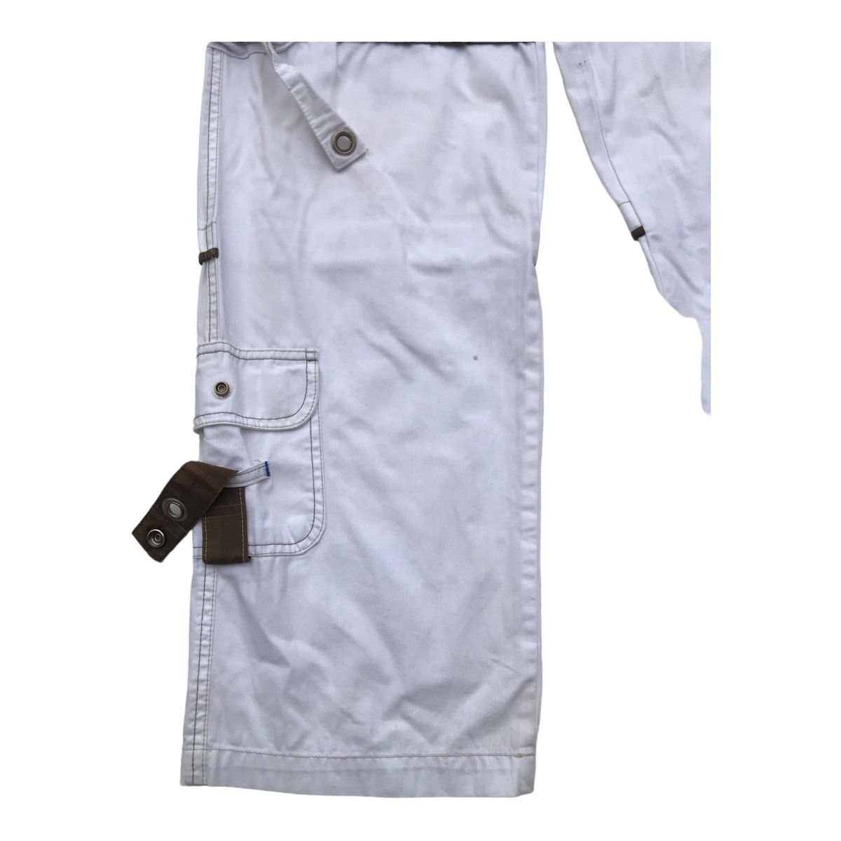 Japanese Brand Blue Luis White Tactical Multipocket Cargo Streetwear Pants Size US 31 - 11 Thumbnail