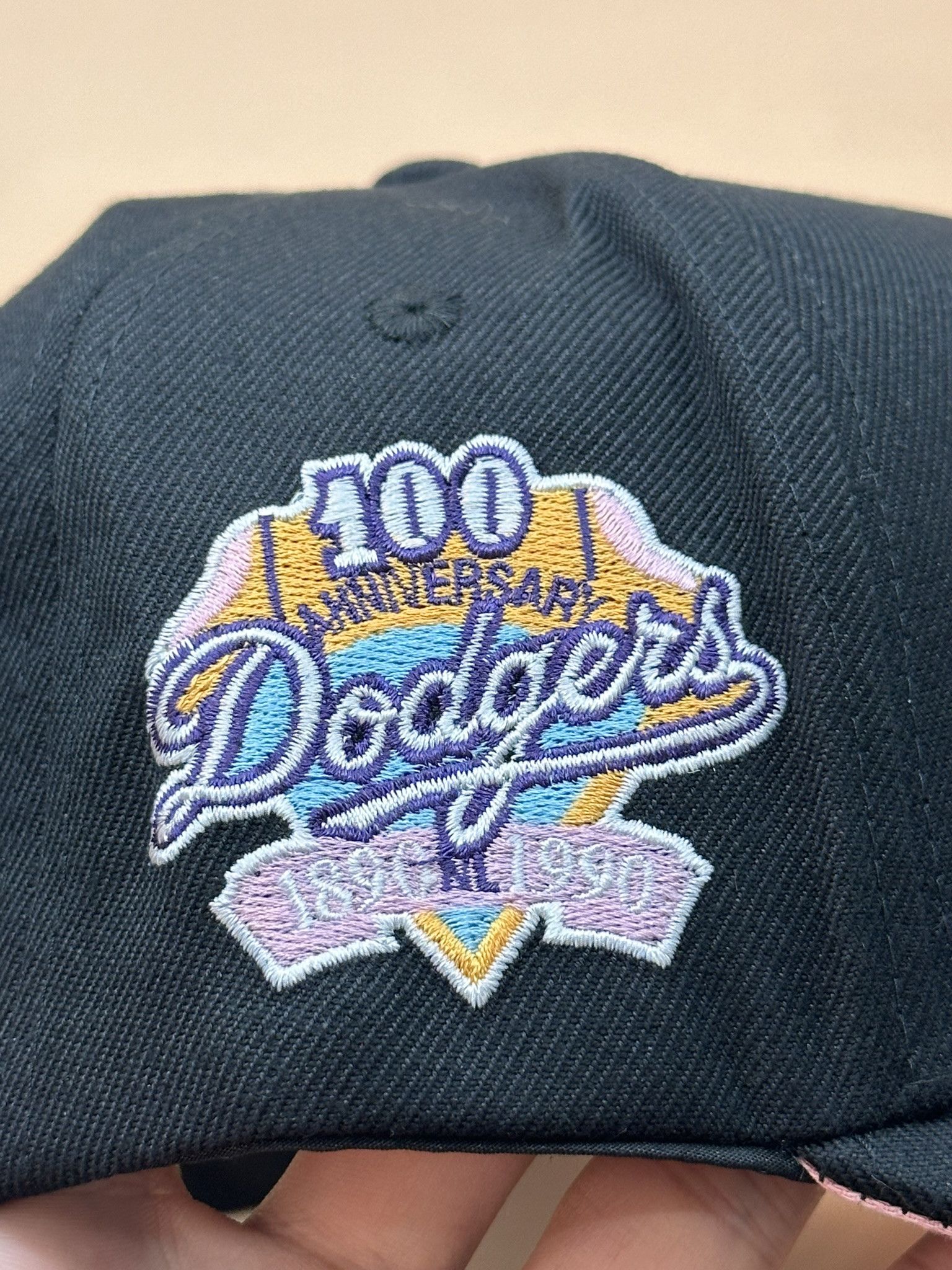 New Era New Era LA Dodgers 100th Anniversary Pink Logo Cap Size ONE SIZE - 4 Thumbnail
