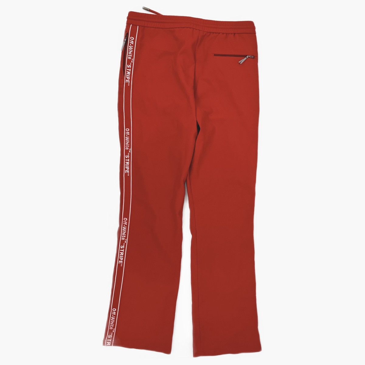 Off-White Off-White red cotton blend "Stripe" track pants Size US 34 / EU 50 - 2 Thumbnail