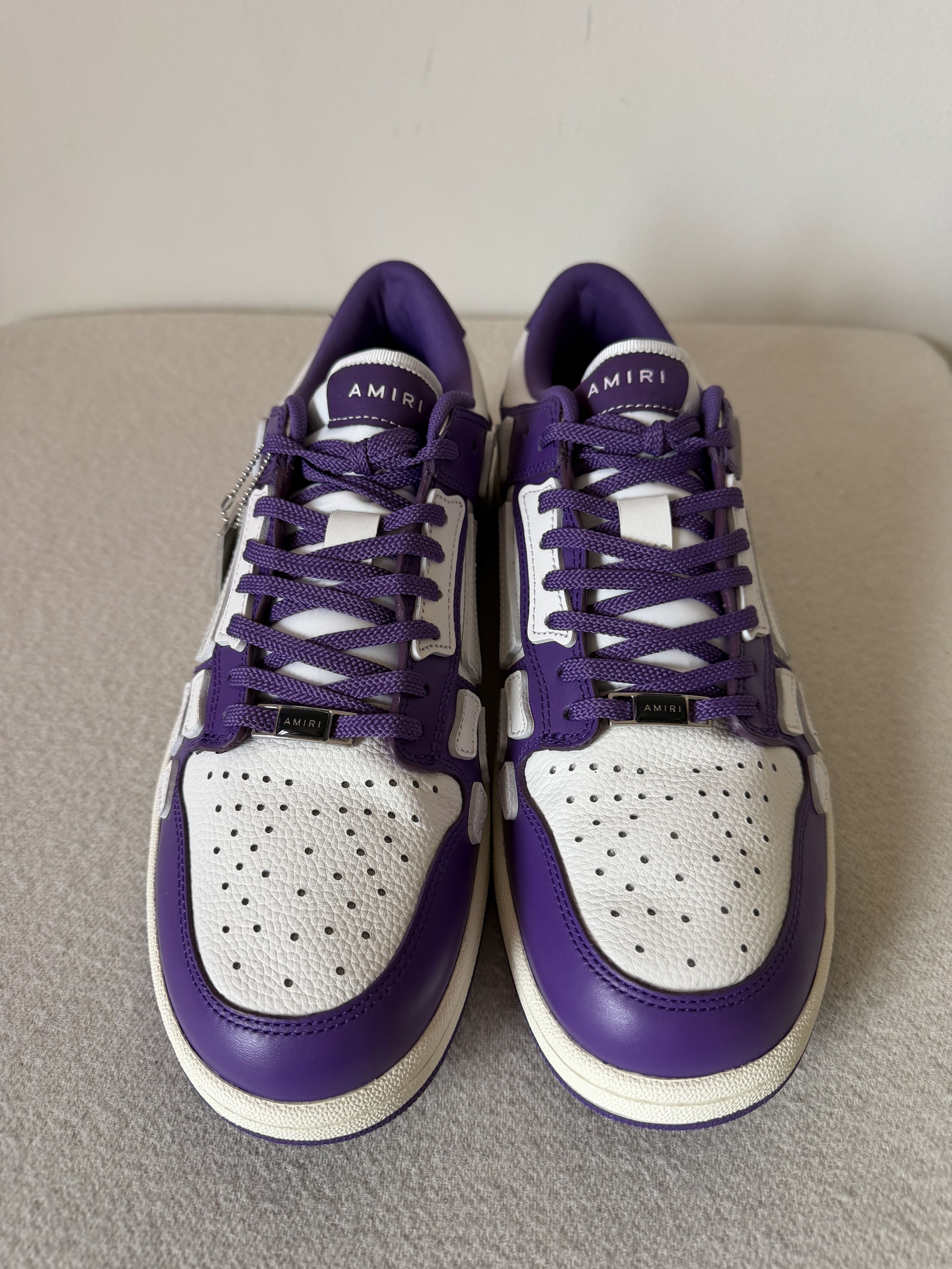 Amiri Amiri Skel Top Low in Purple White Size US 13 / EU 46 - 4 Thumbnail