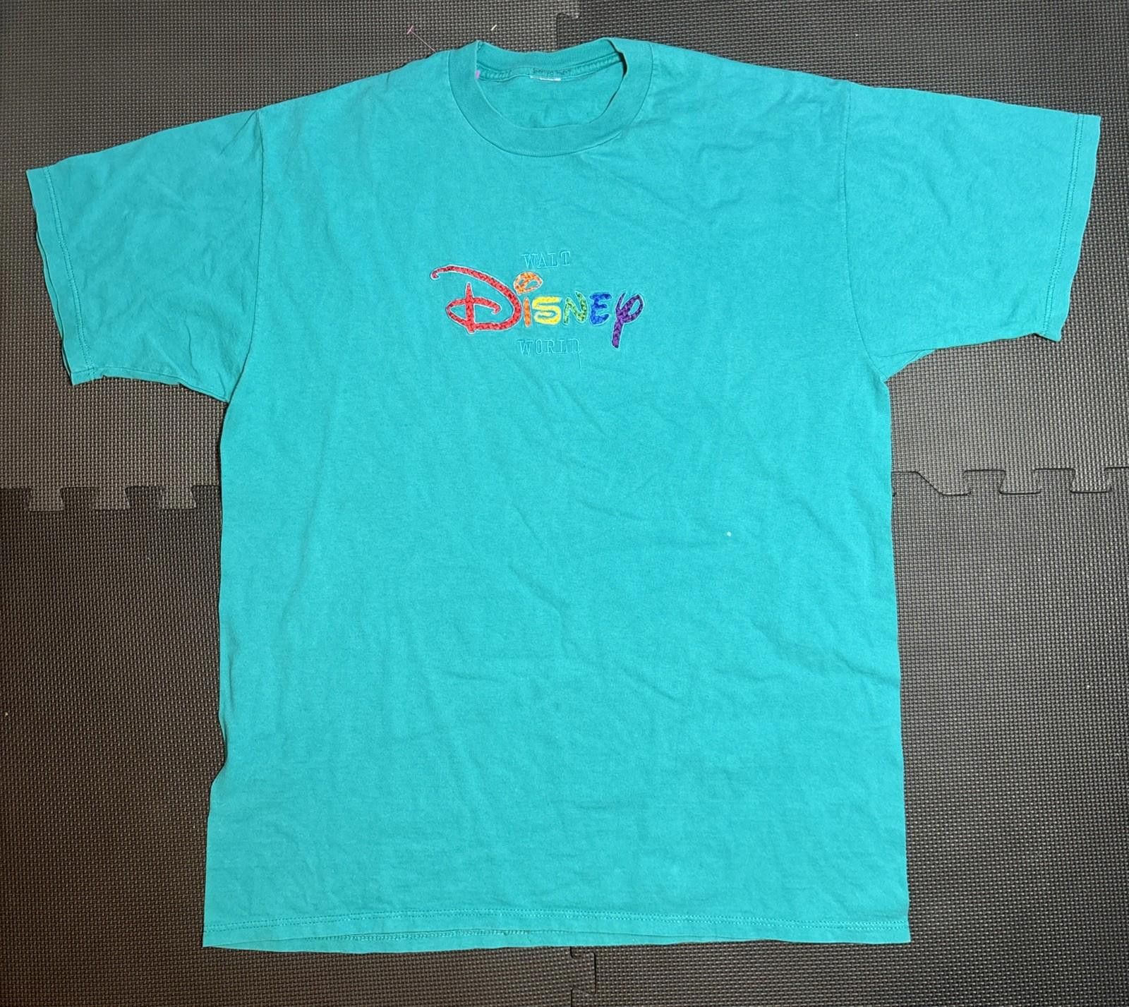 Mickey Inc Vintage 90’s Mickey Walt Disney World T-Shirt Teal Green L Size US L / EU 52-54 / 3 - 1 Thumbnail