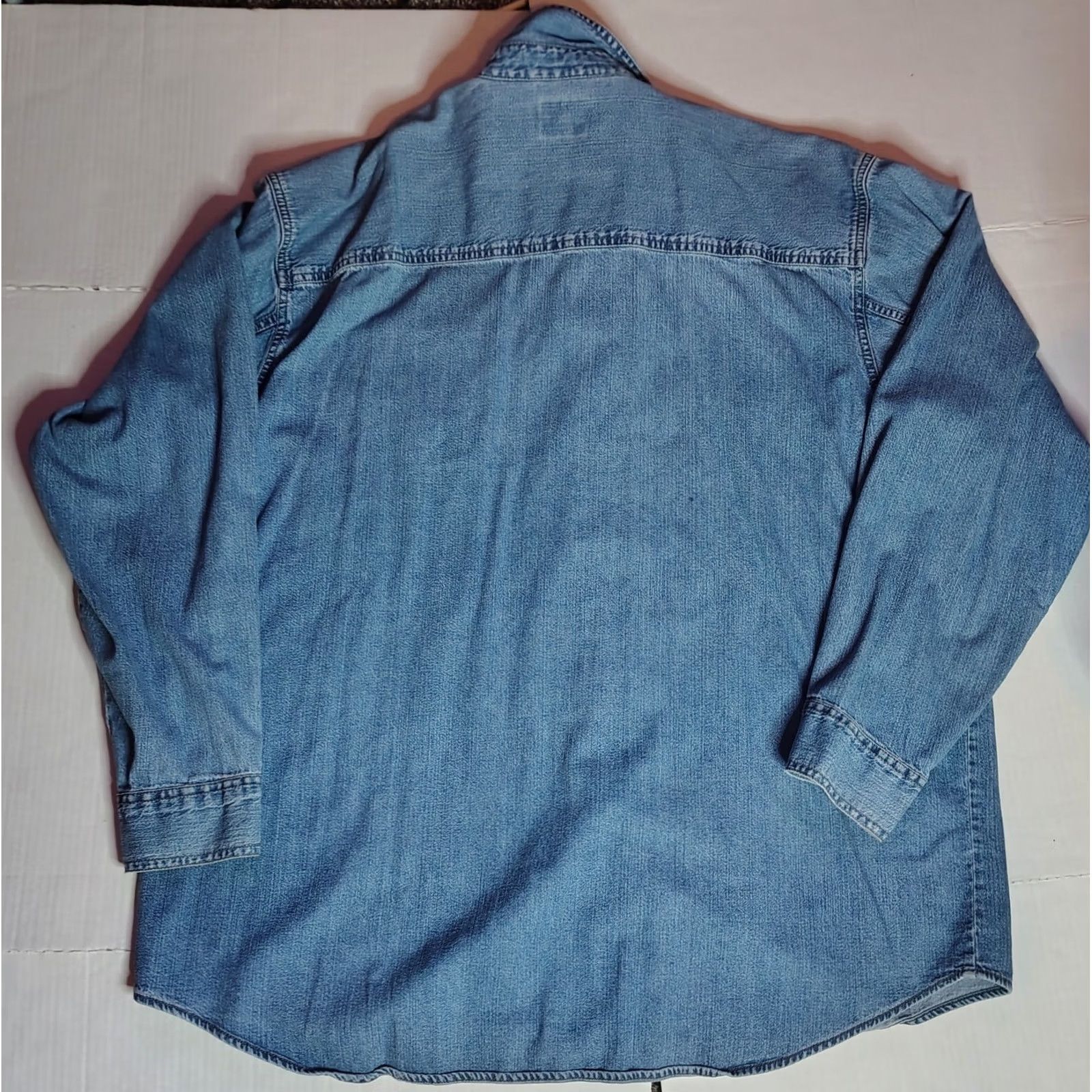 Levi's VINTAGE Levi’s Button-Up Denim Shirt XL Men Blue Cotton Long Sleeve Button-Down Collared Regular Size US XL / EU 56 / 4 - 3 Thumbnail
