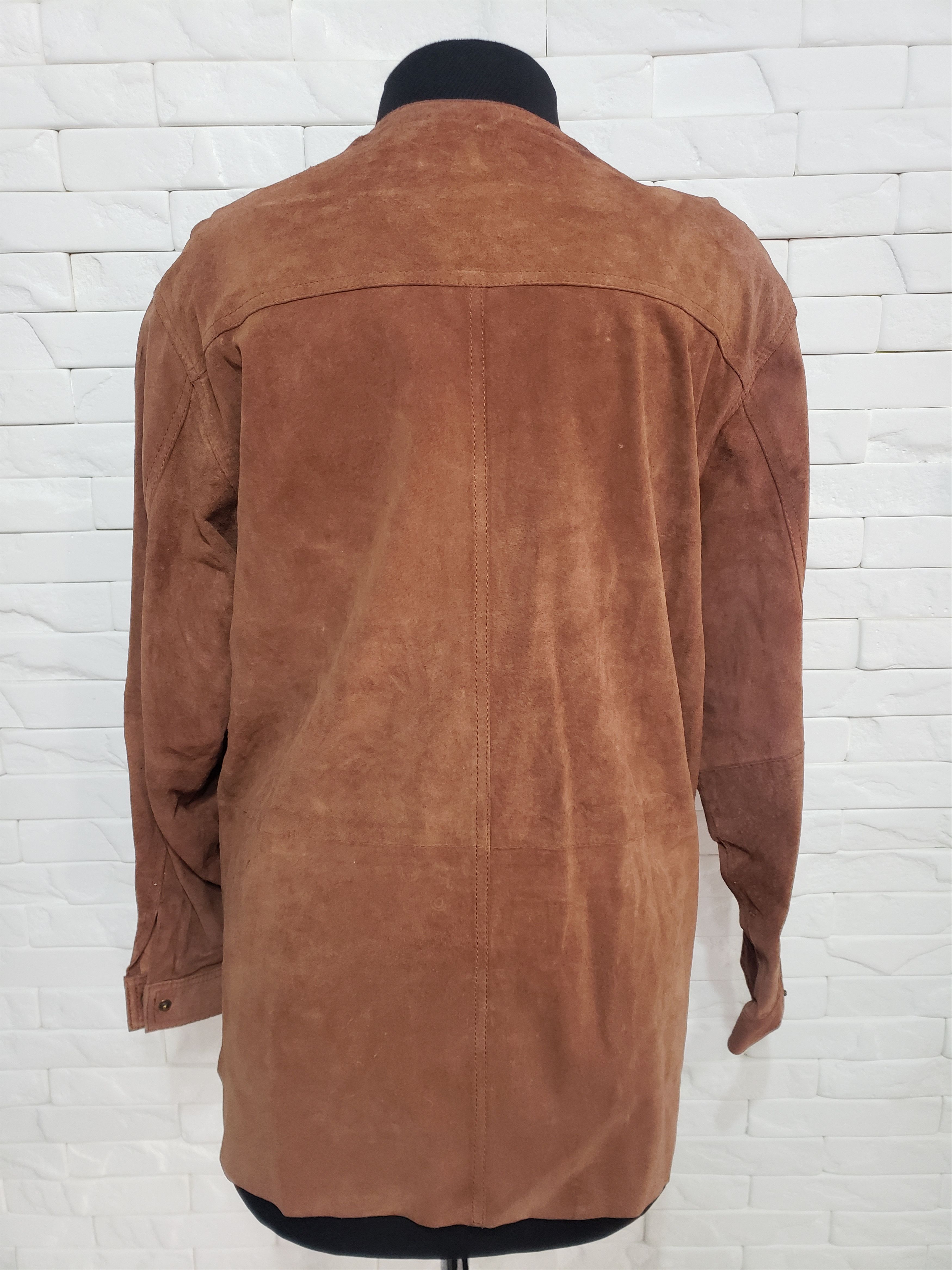 Genuine Leather Stylish women's shirt made of genuine suede. Size XXL / US 16-18 / IT 52-54 - 4 Thumbnail